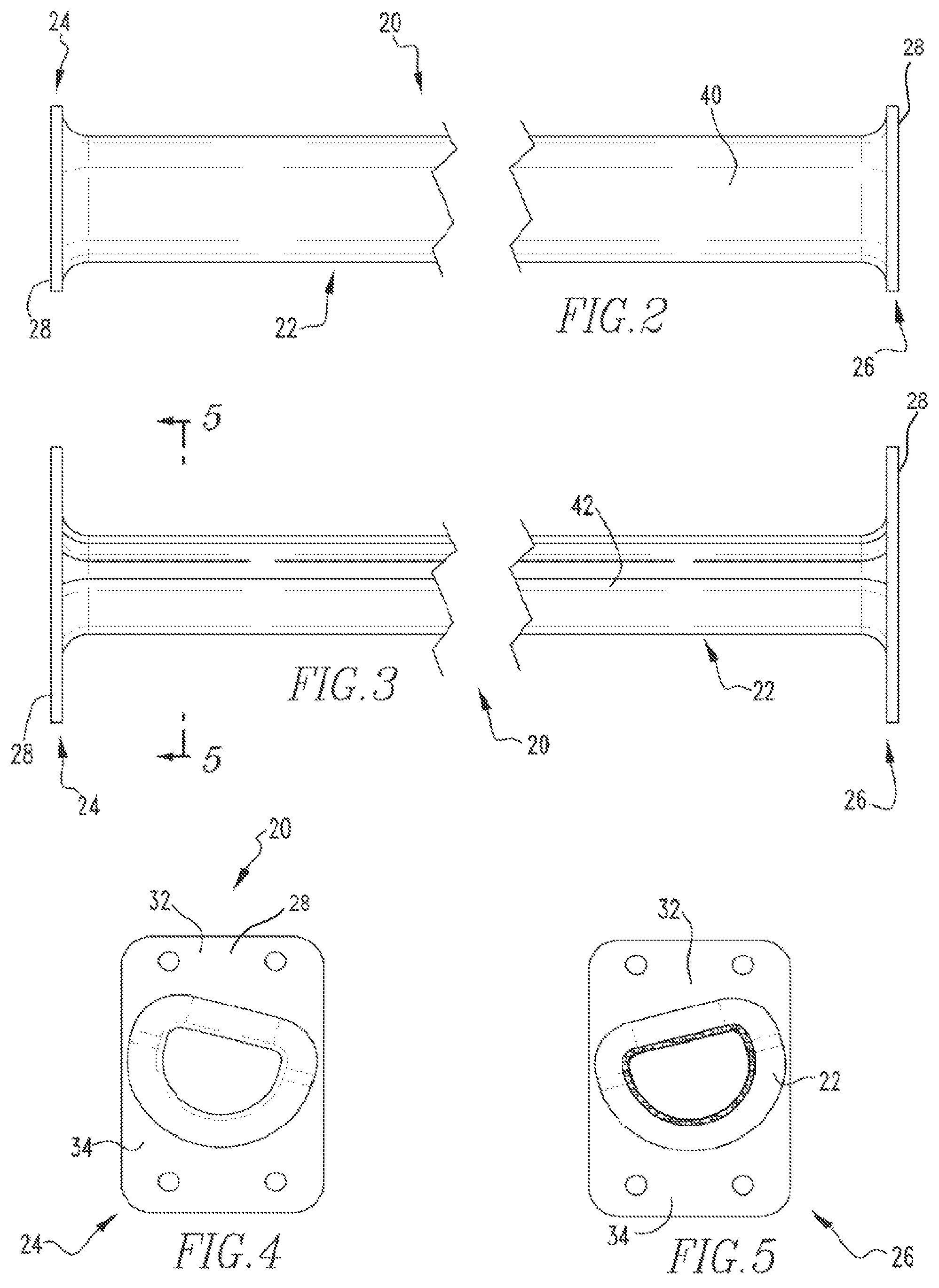 Patent US12134936 Figure 2 – Composite rung for a ladder