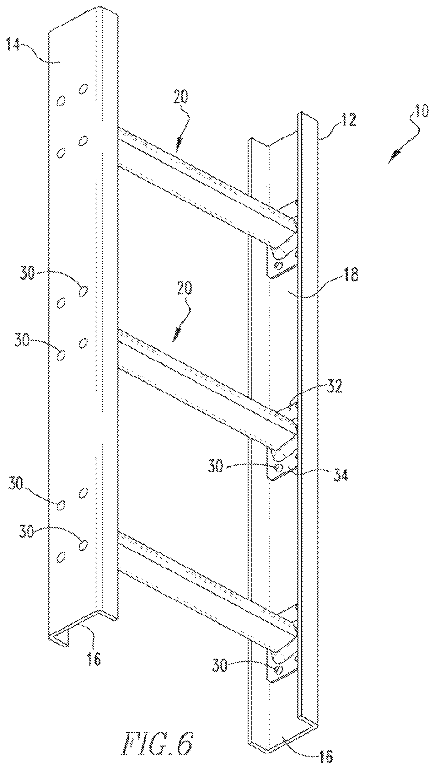 Patent US12134936 Figure 3 – Composite rung for a ladder