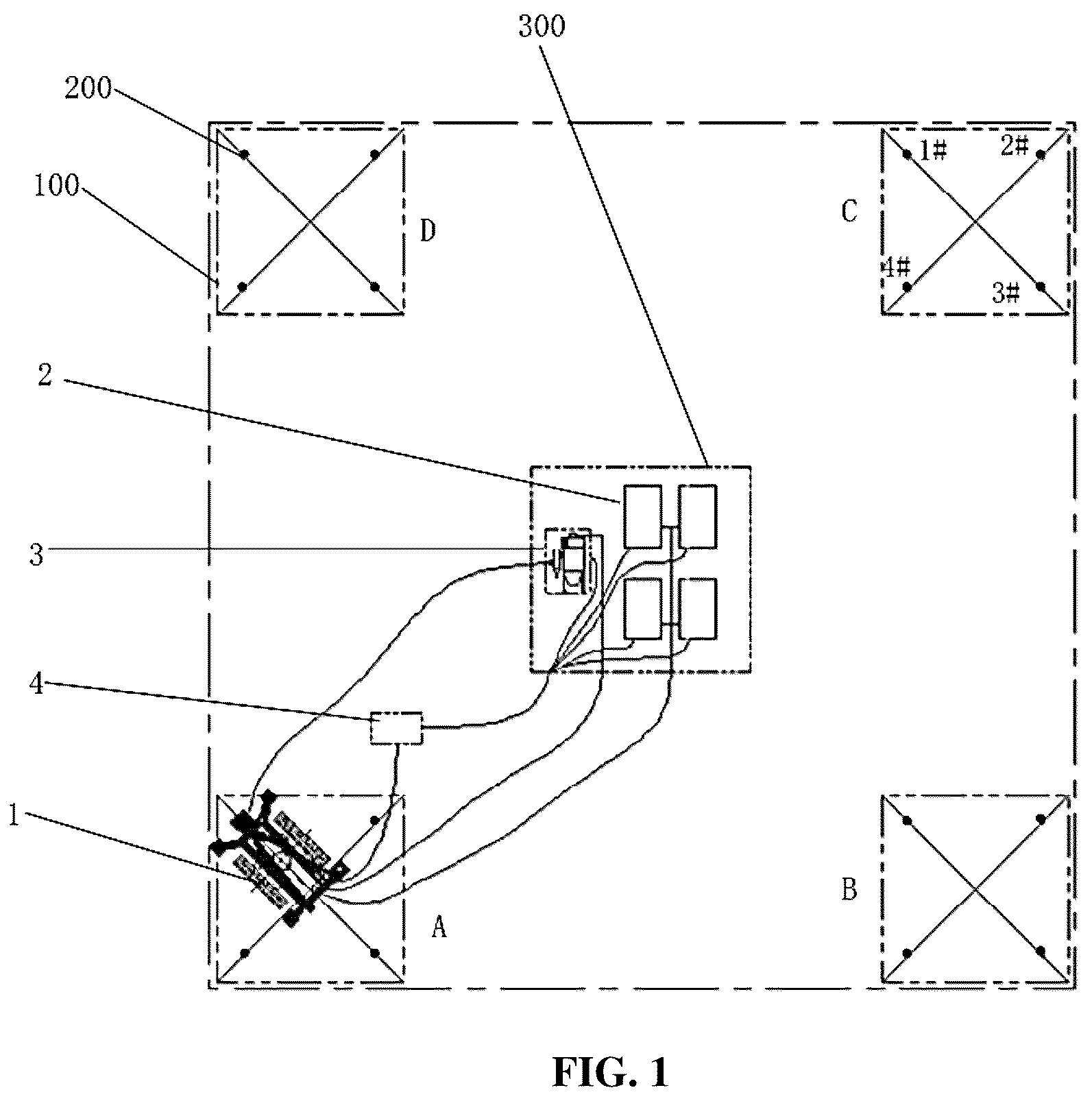 Patent US12134939 — Drilling device, and drilling construction method for an electric power iron tower foundation — Figure 1