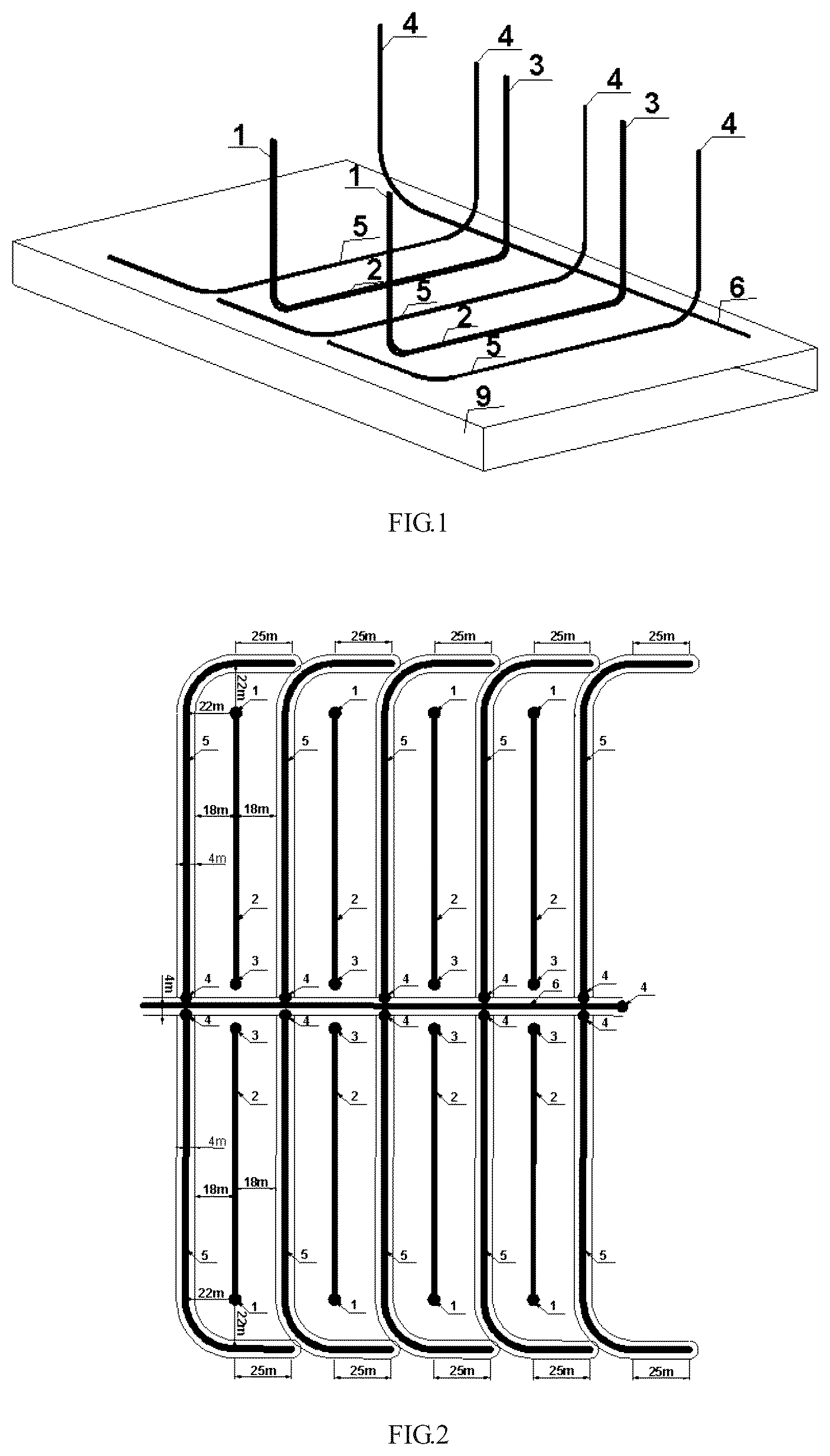 Patent US12134966 Figure 1 – Underground gasifier pre-control structure, gasifier and gasification method
