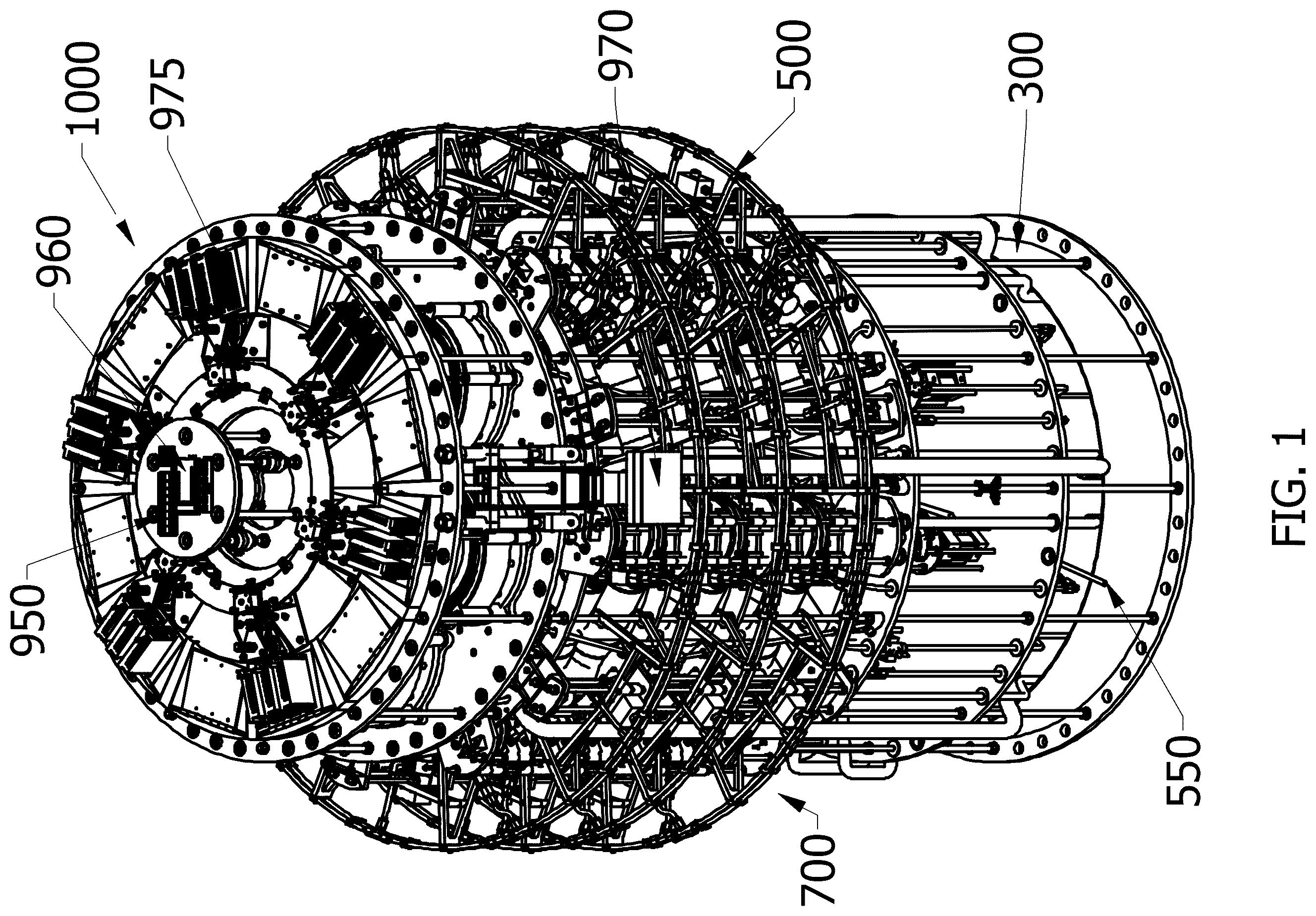 Patent US12134970 Figure 1 – Electromagnetic turbine and fluid recirculation system
