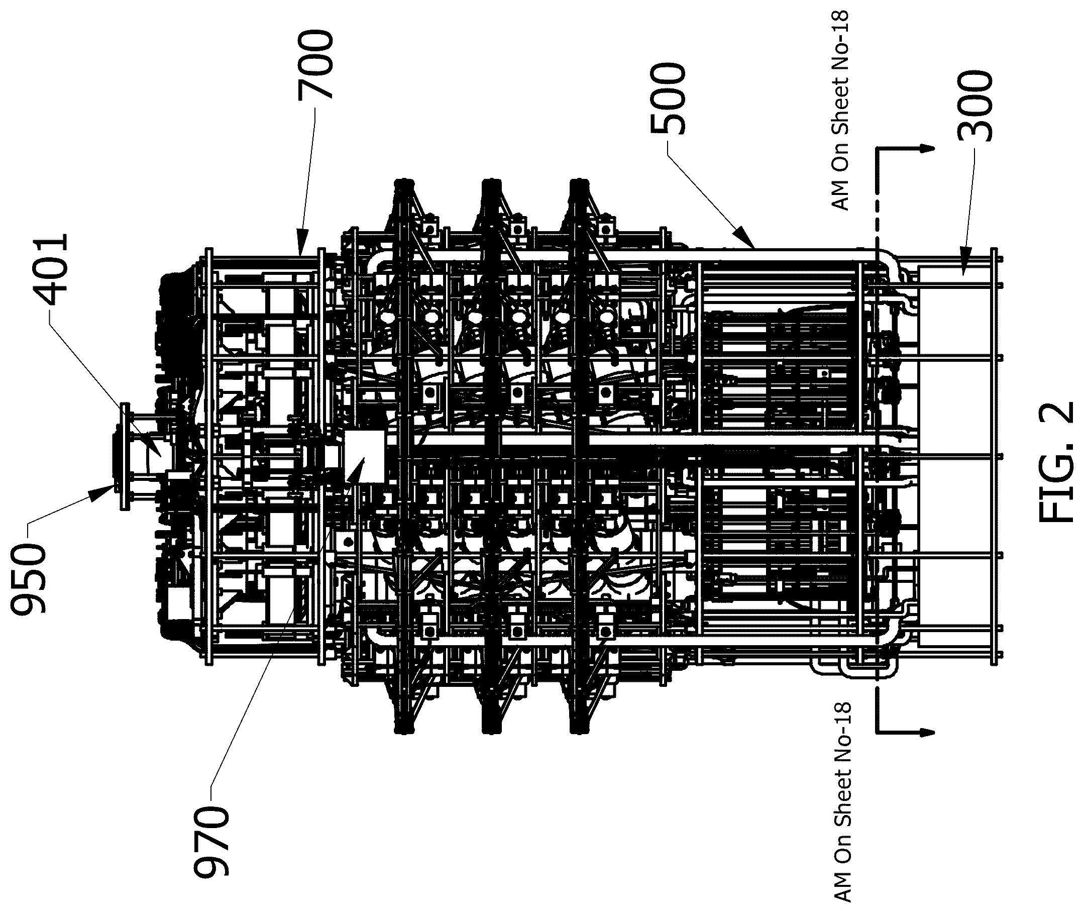 Patent US12134970 Figure 2 – Electromagnetic turbine and fluid recirculation system