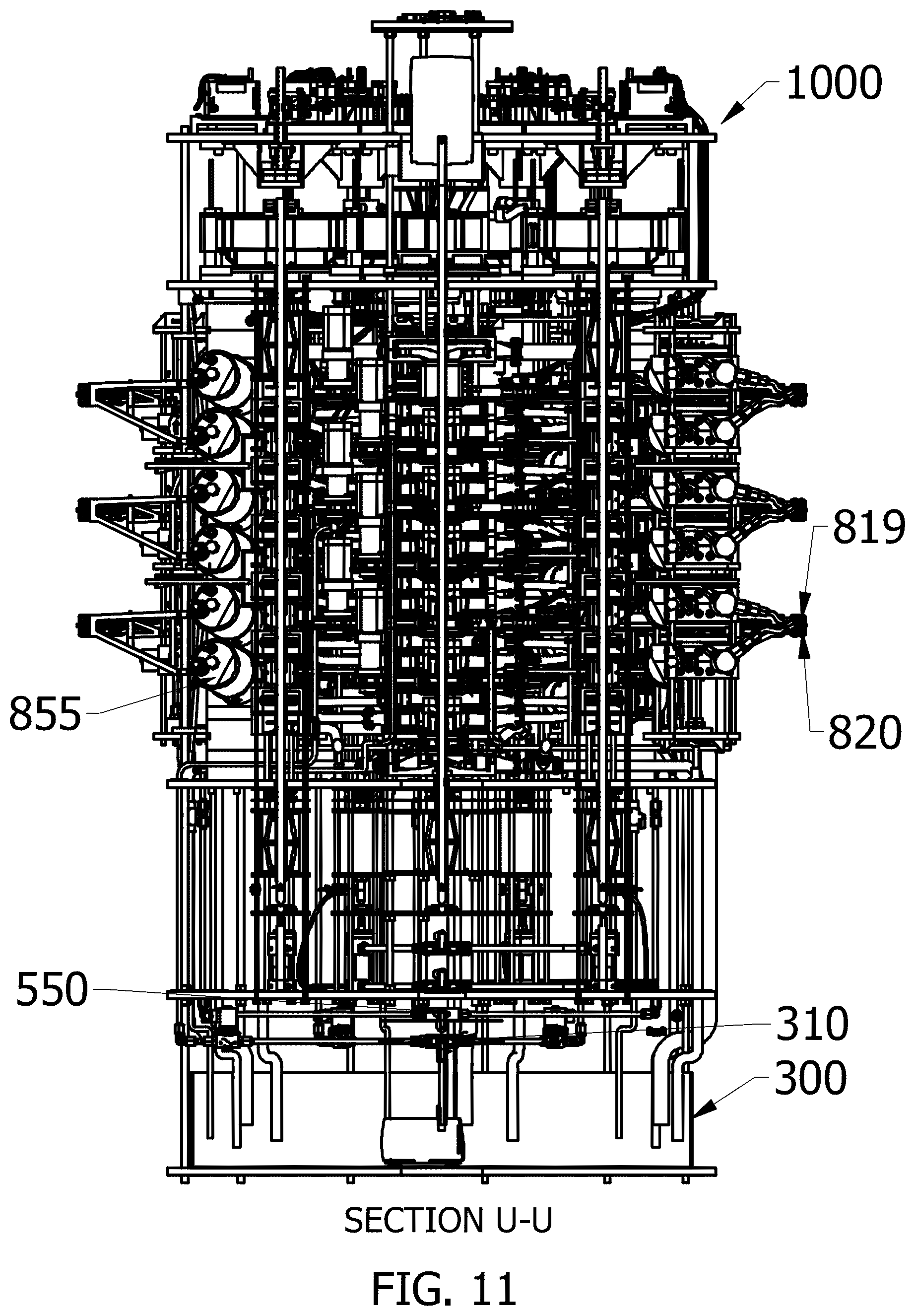 Patent US12134970 Figure 7 – Electromagnetic turbine and fluid recirculation system
