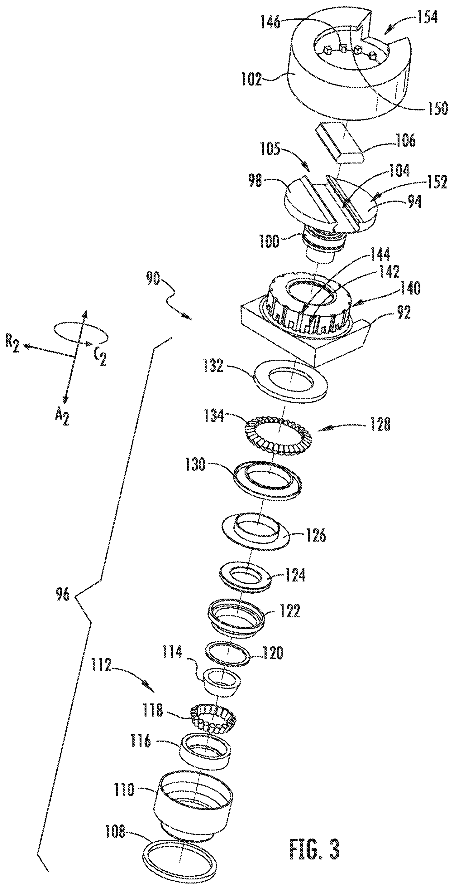Patent US12134971 Figure 3 – Trunnion retention for a turbine engine