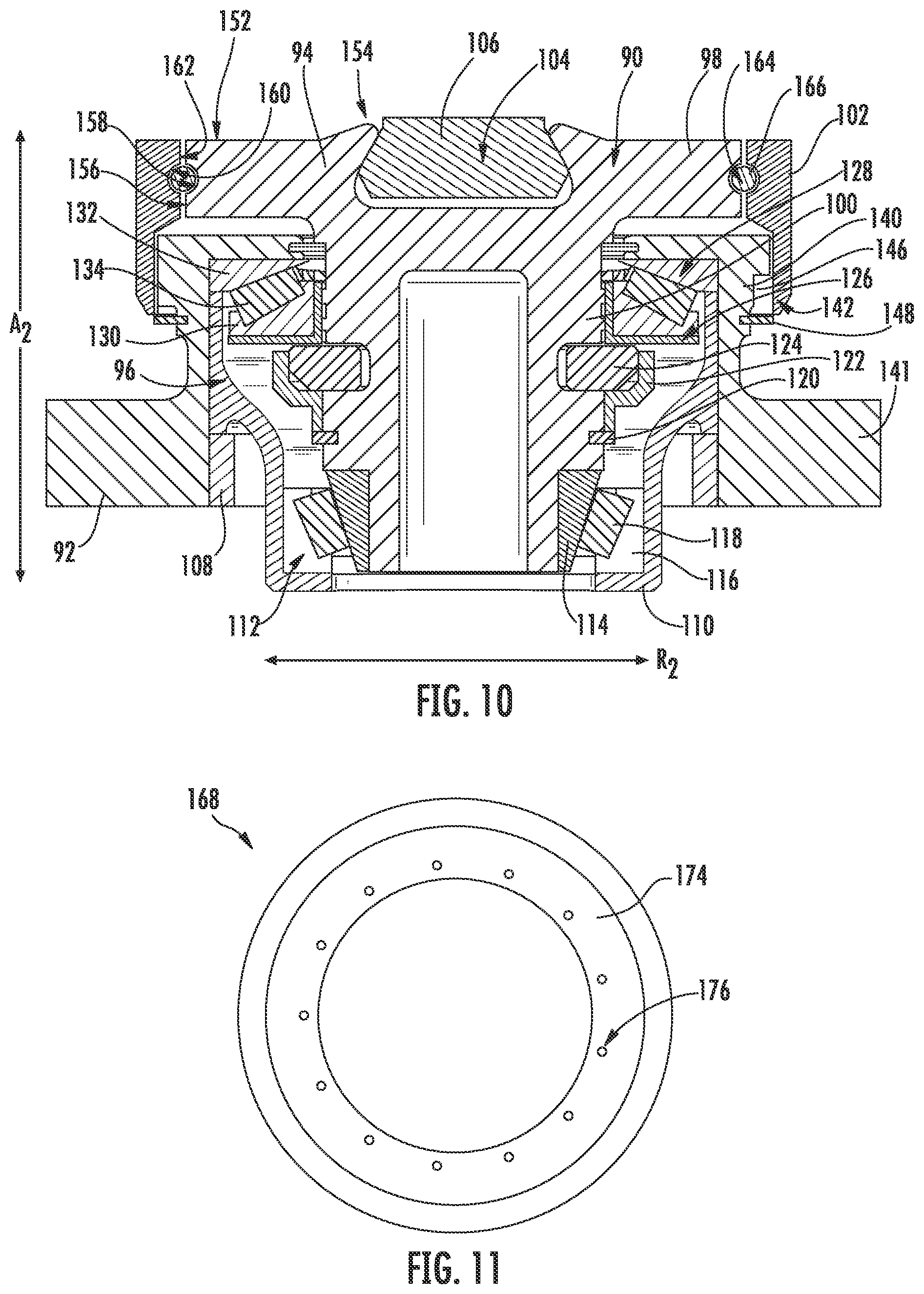 Patent US12134971 Figure 7 – Trunnion retention for a turbine engine