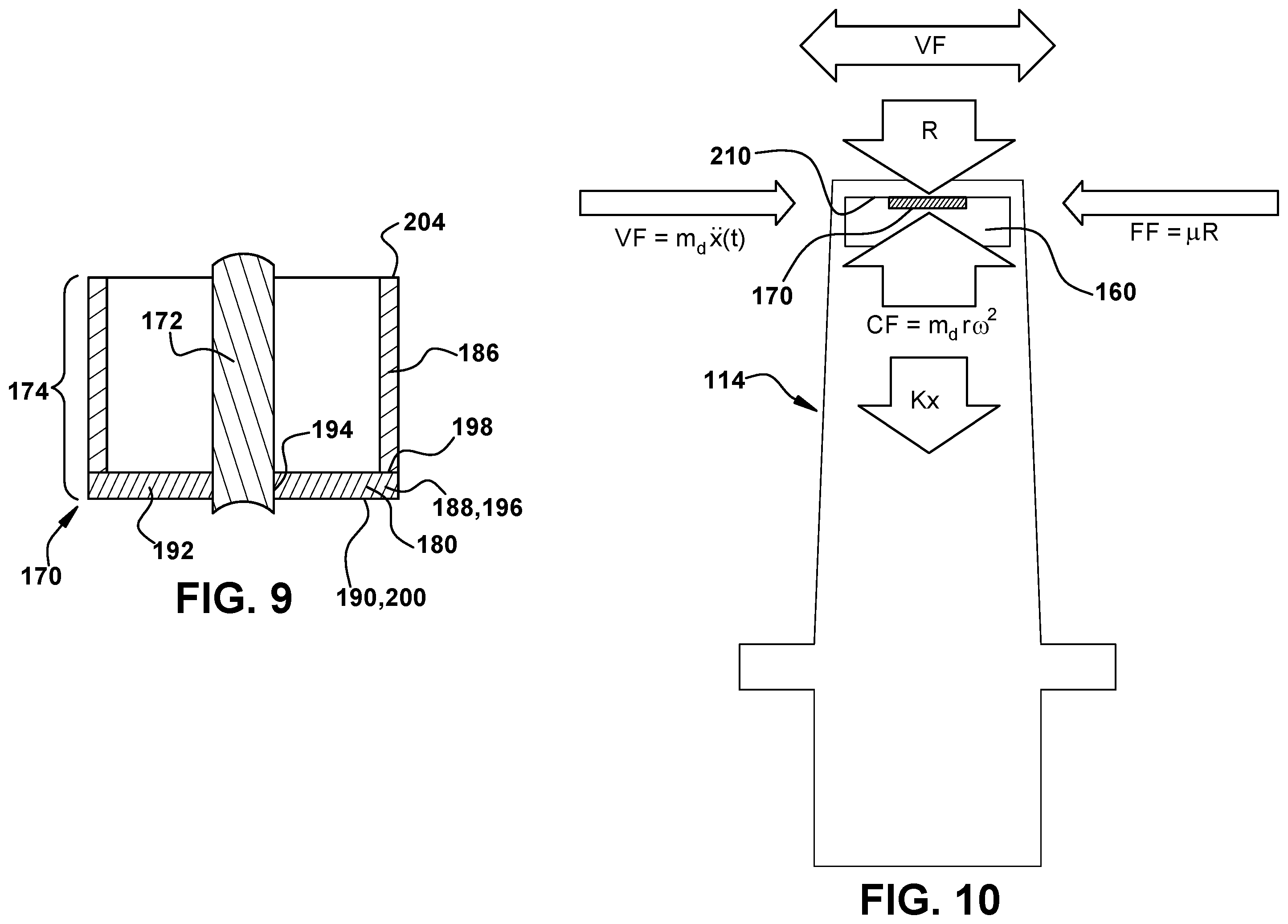 Patent US12134972 Figure 8 – Damper element with spring-suspended bearing member for vibration dampening system for turbine blade