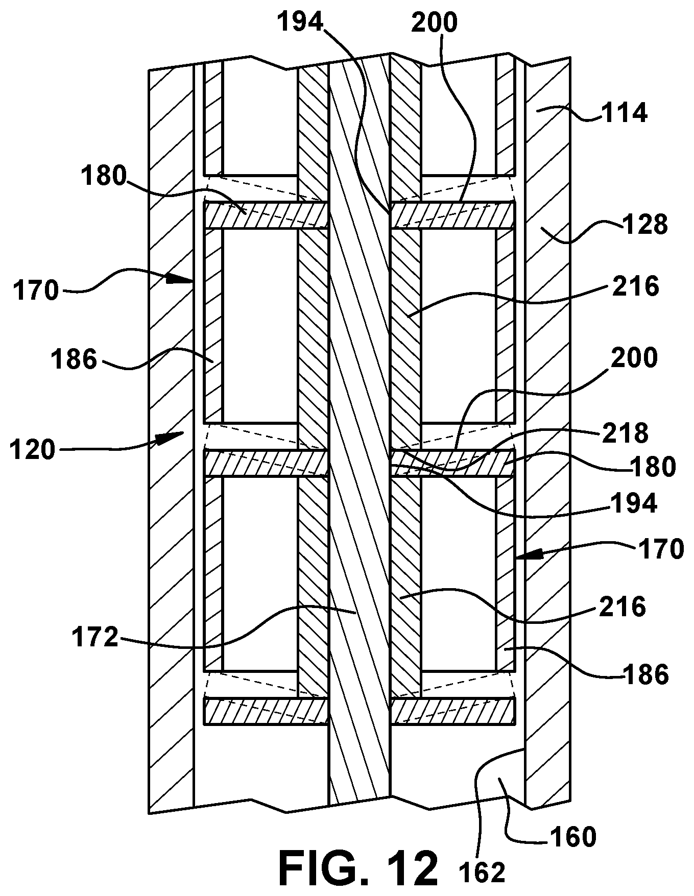 Patent US12134972 Figure 10 – Damper element with spring-suspended bearing member for vibration dampening system for turbine blade