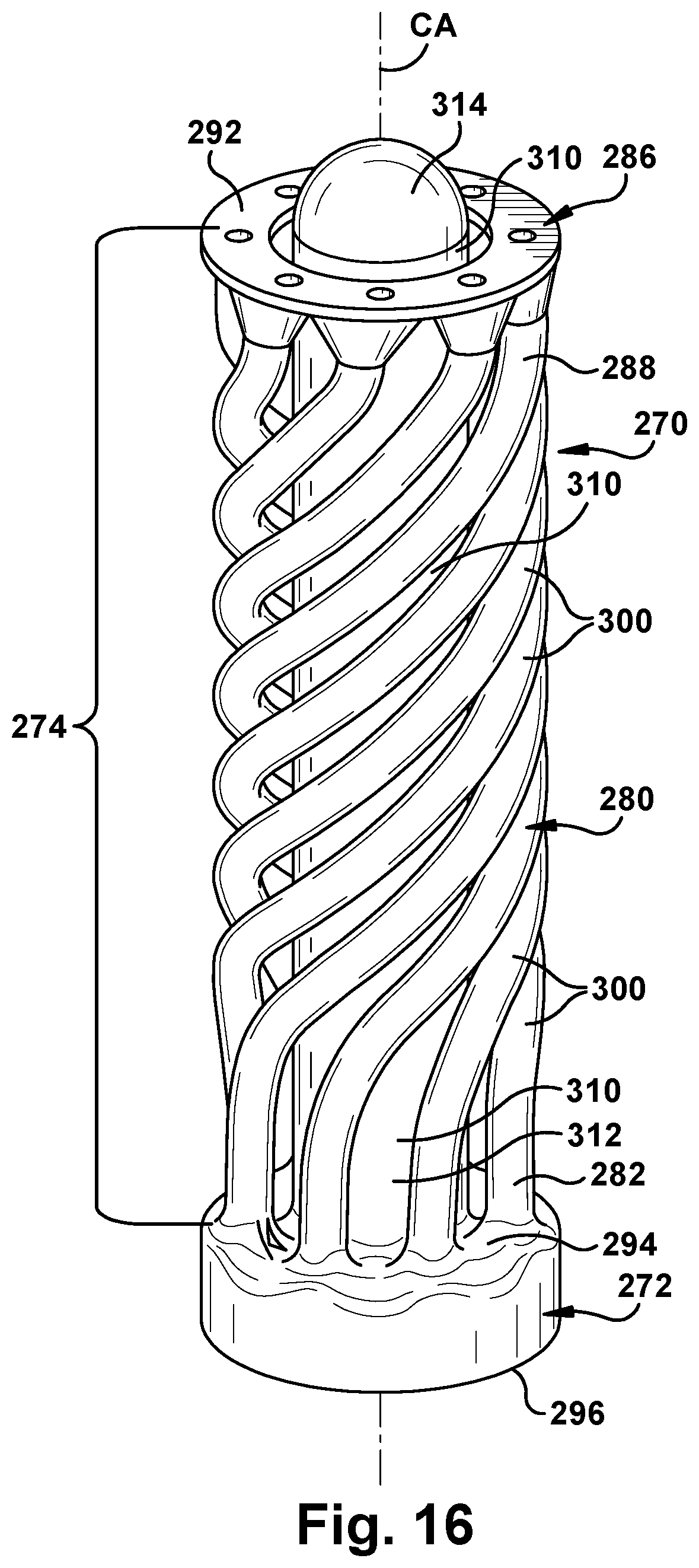 Patent US12134972 Figure 14 – Damper element with spring-suspended bearing member for vibration dampening system for turbine blade