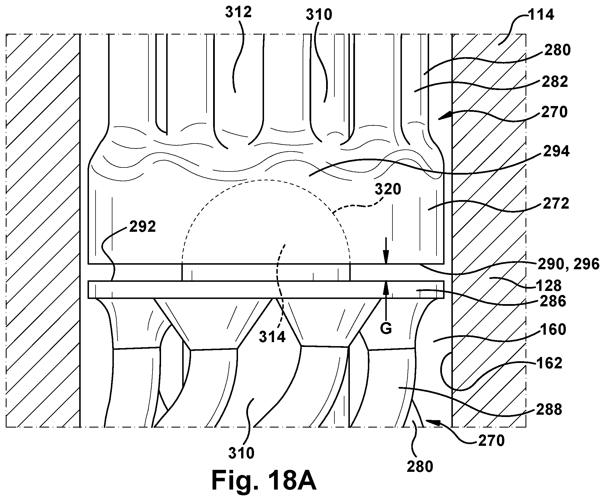 Patent US12134972 Figure 17 – Damper element with spring-suspended bearing member for vibration dampening system for turbine blade