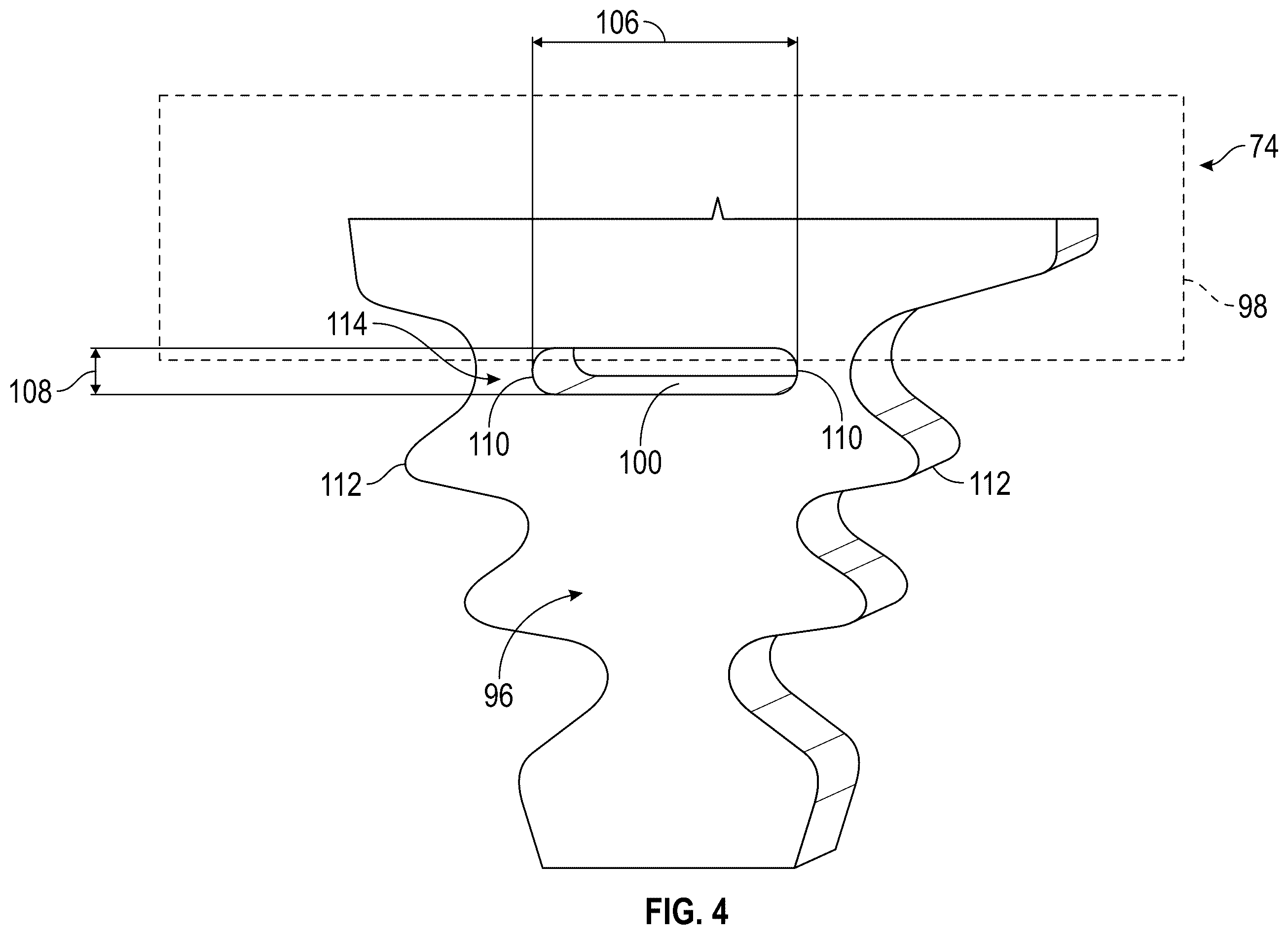 Patent US12134973 Figure 4 – Test blade for gas turbine engine and method of making