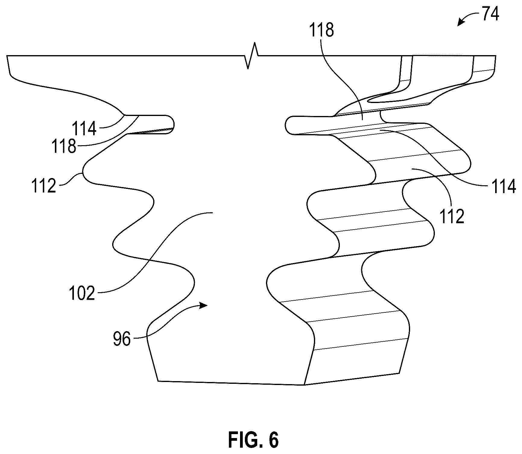 Patent US12134973 Figure 6 – Test blade for gas turbine engine and method of making