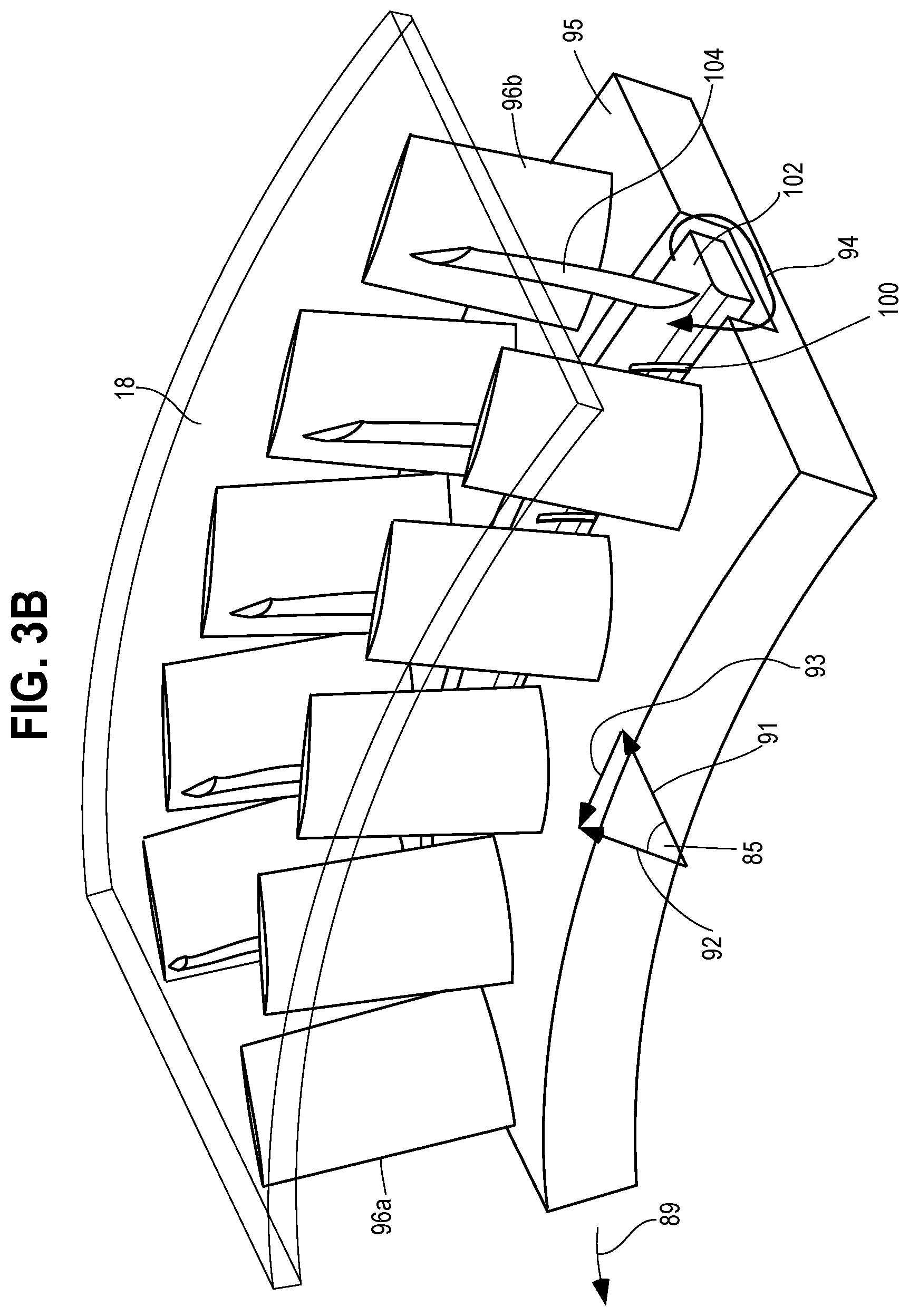 Patent US12134974 Figure 4 – Core air leakage redirection structures for aircraft engines