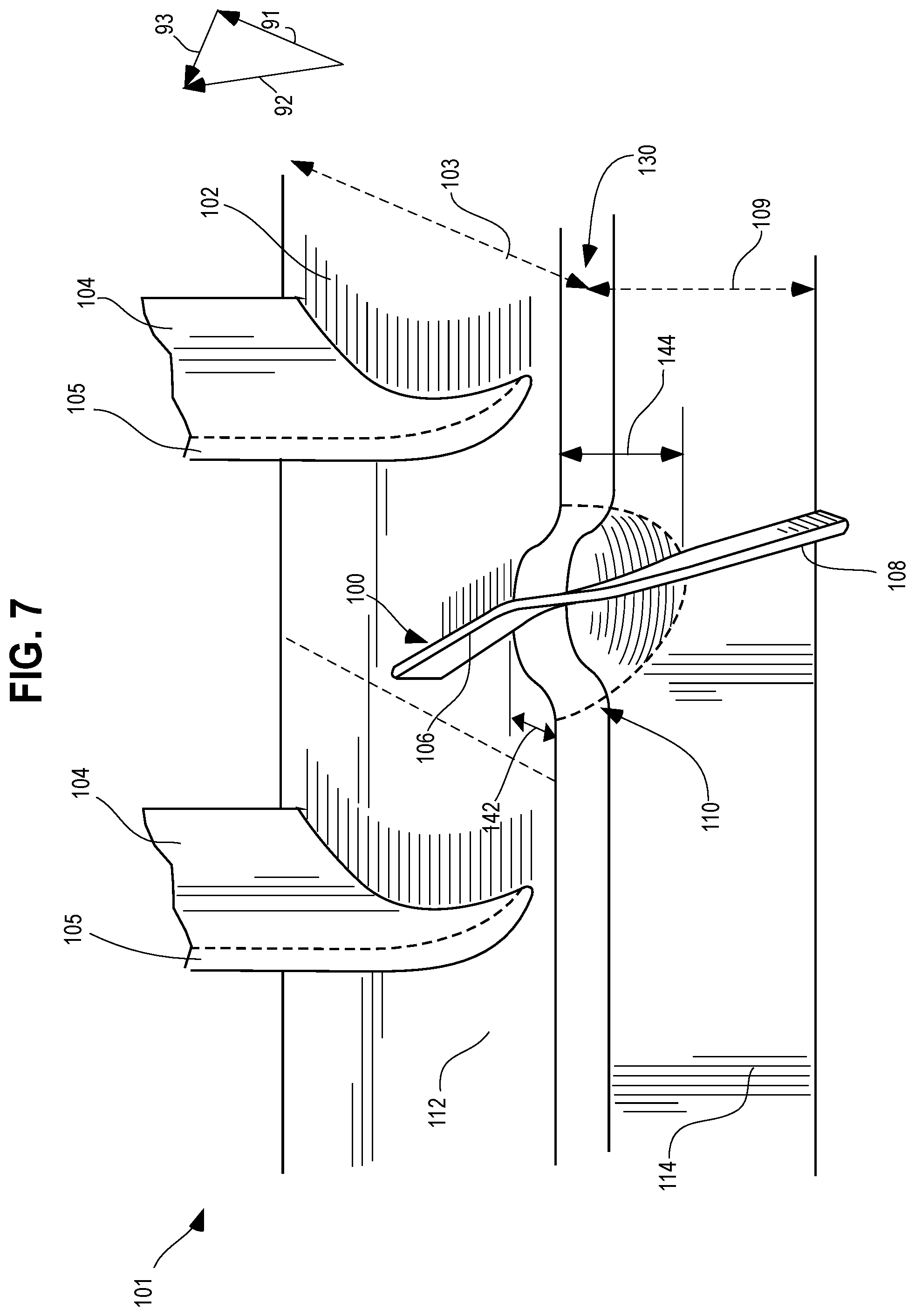 Patent US12134974 Figure 11 – Core air leakage redirection structures for aircraft engines