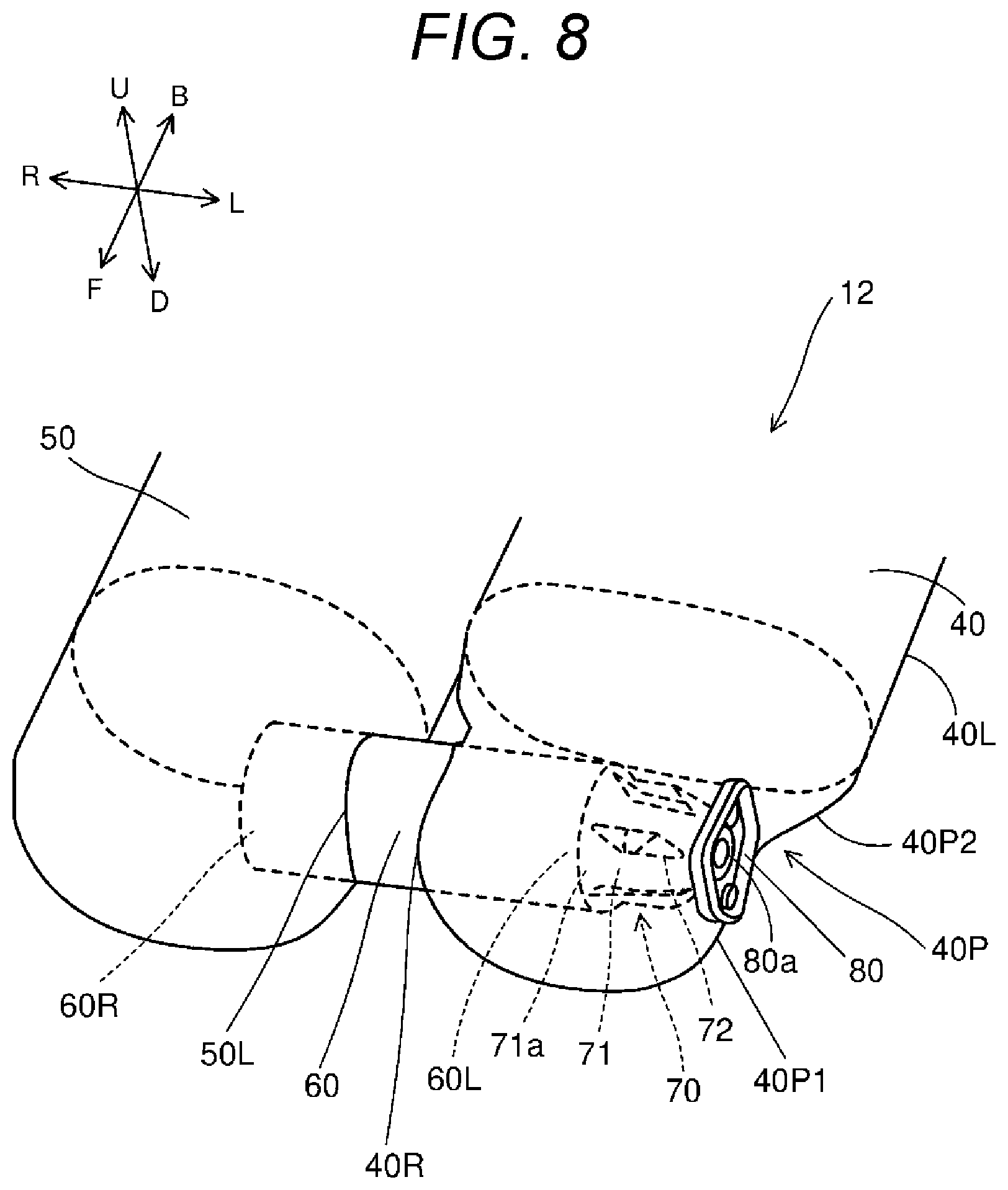 Patent US12134978 Figure 8 – Aftertreatment device and engine