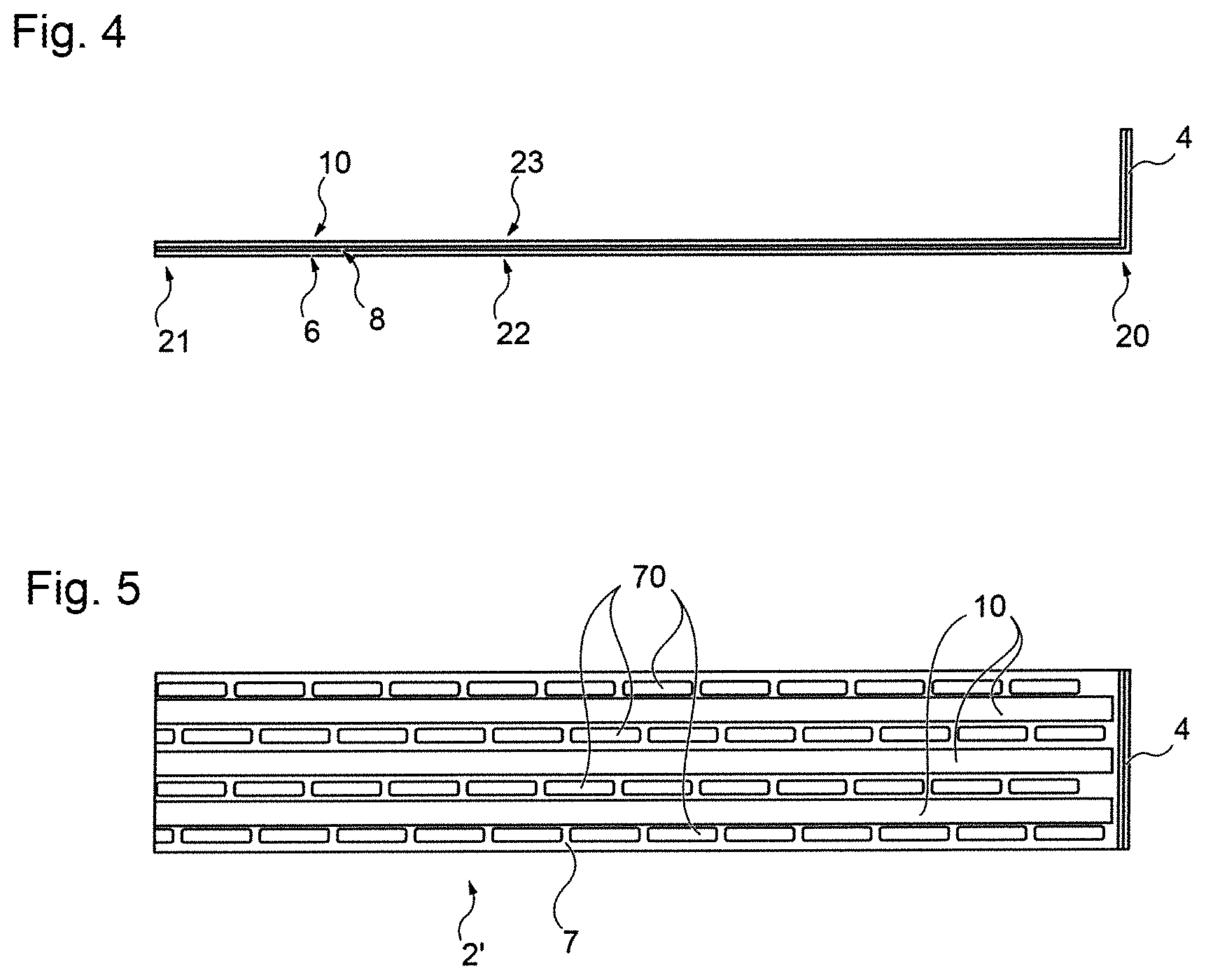 Patent US12134982 Figure 3 – Strip-form acoustic material having an integrated flange, and internal wall of an aircraft air intake made with this material