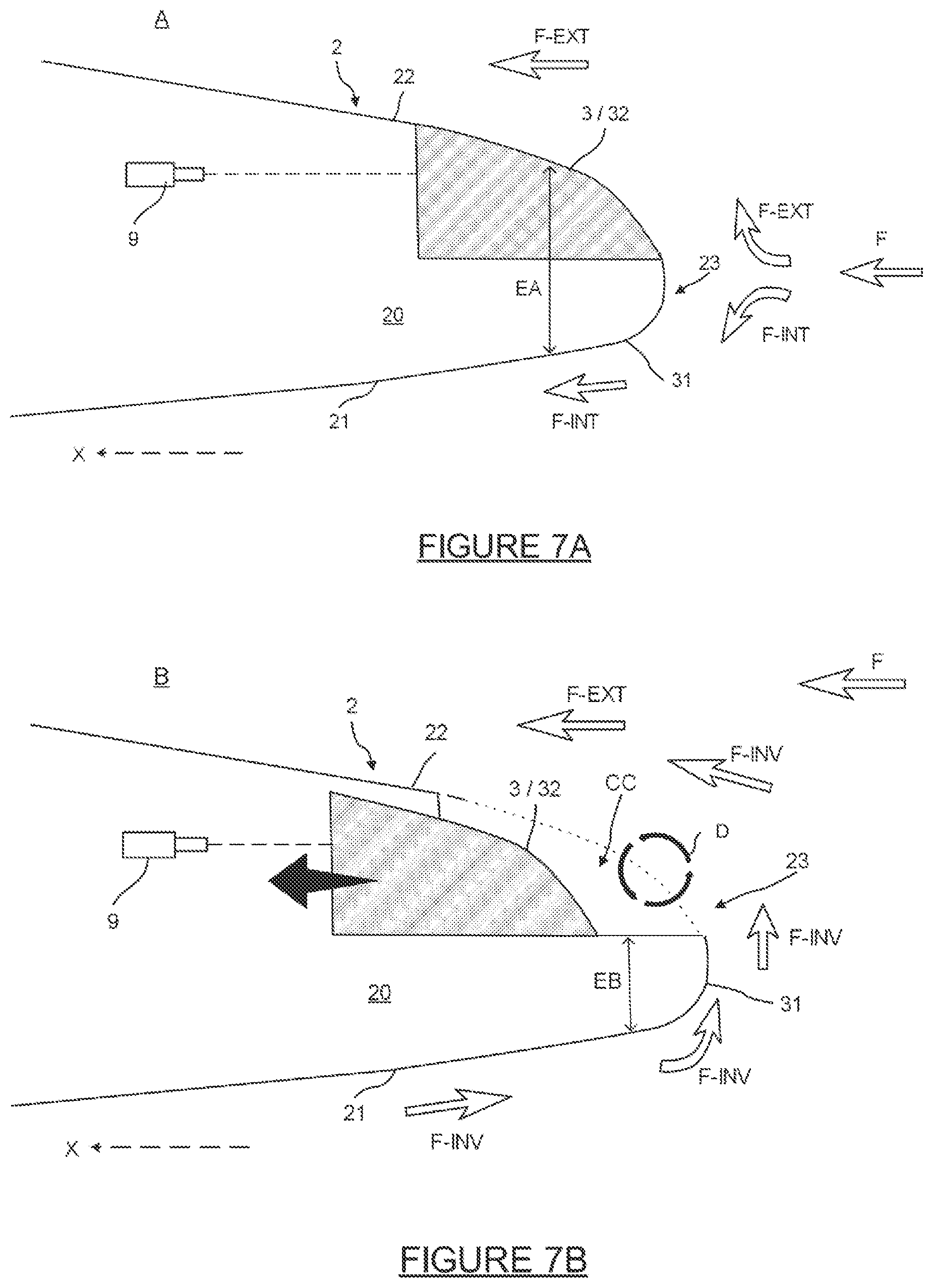 Patent US12134983 Figure 4 – Process for using an air input of a turboreactor nacelle comprising an air input lip which comprises a portion which can be moved to promote a thrust inversion phase