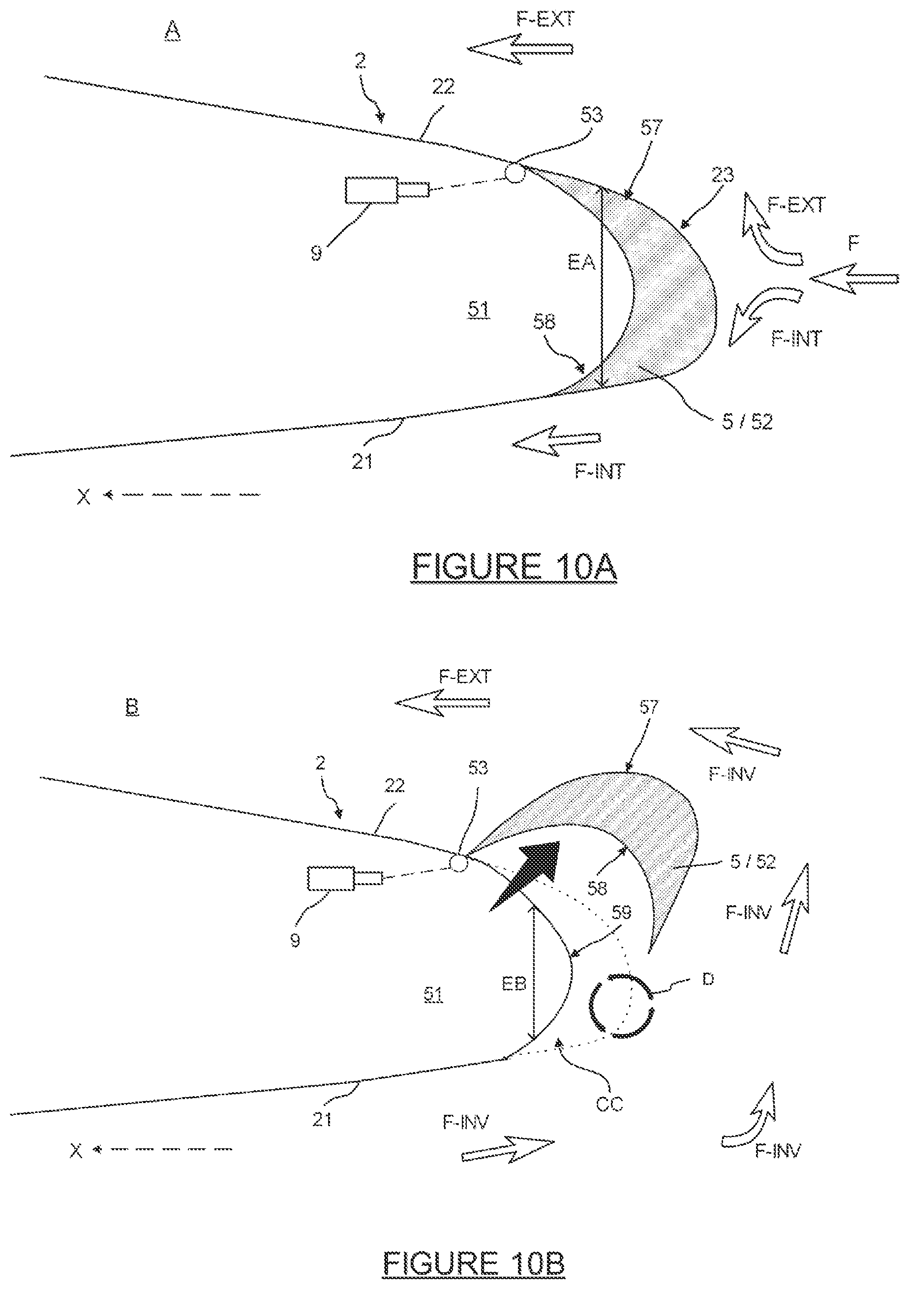 Patent US12134983 Figure 8 – Process for using an air input of a turboreactor nacelle comprising an air input lip which comprises a portion which can be moved to promote a thrust inversion phase