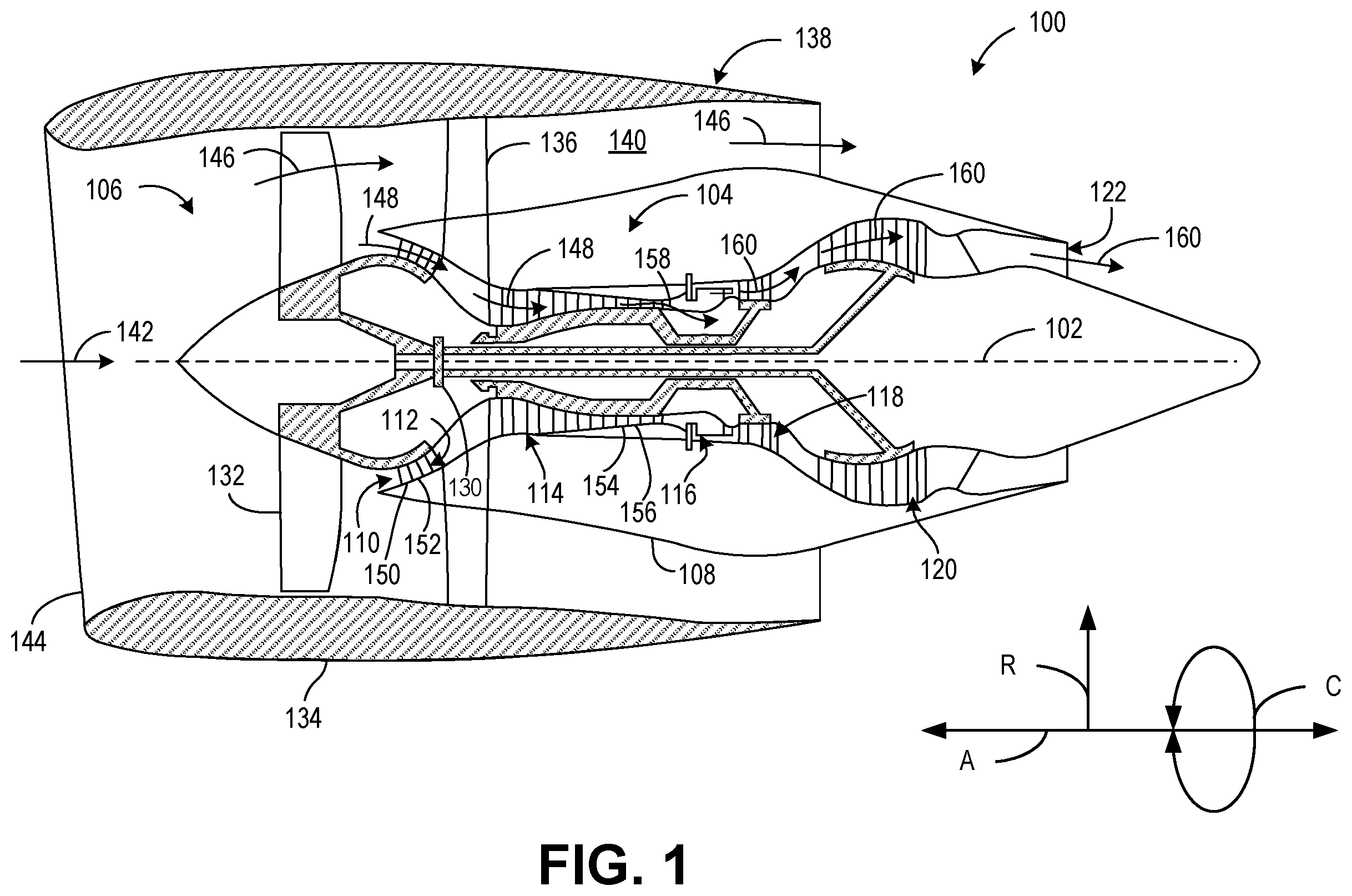 Patent US12134986 — Acoustic damping device — Figure 1