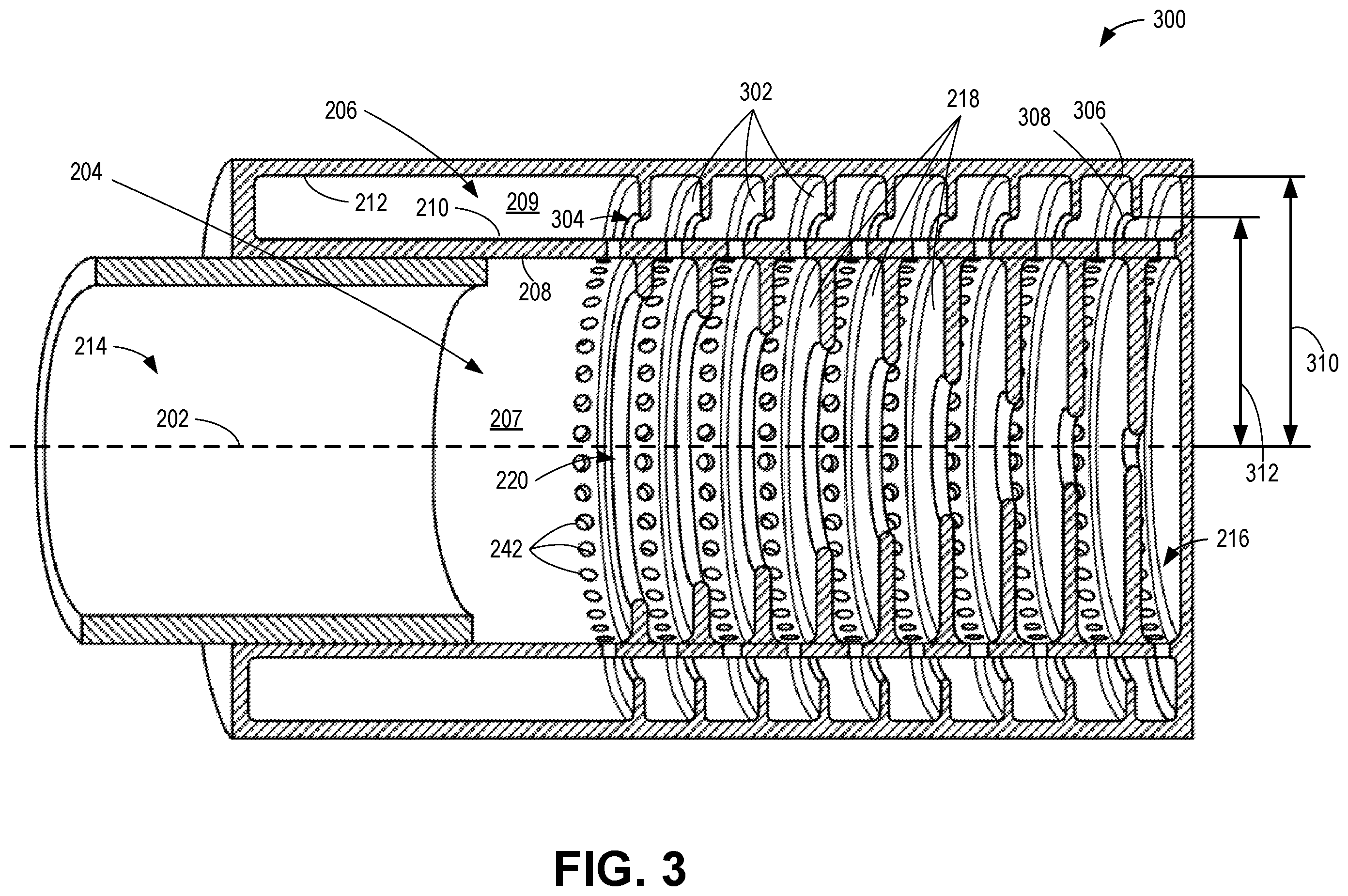 Patent US12134986 Figure 3 – Acoustic damping device