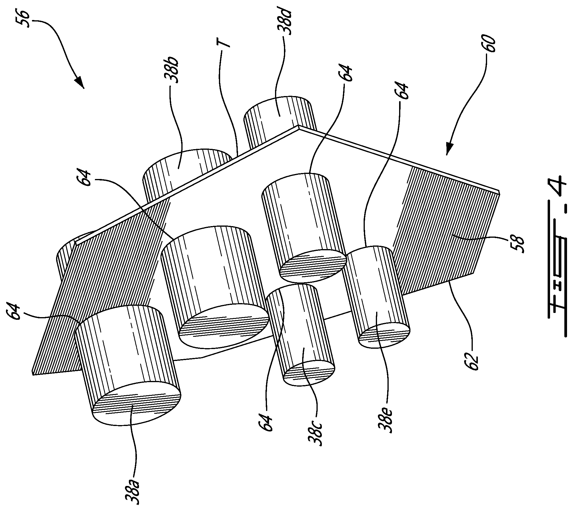 Patent US12134988 Figure 4 – Accessory gearbox cover with planar linking member