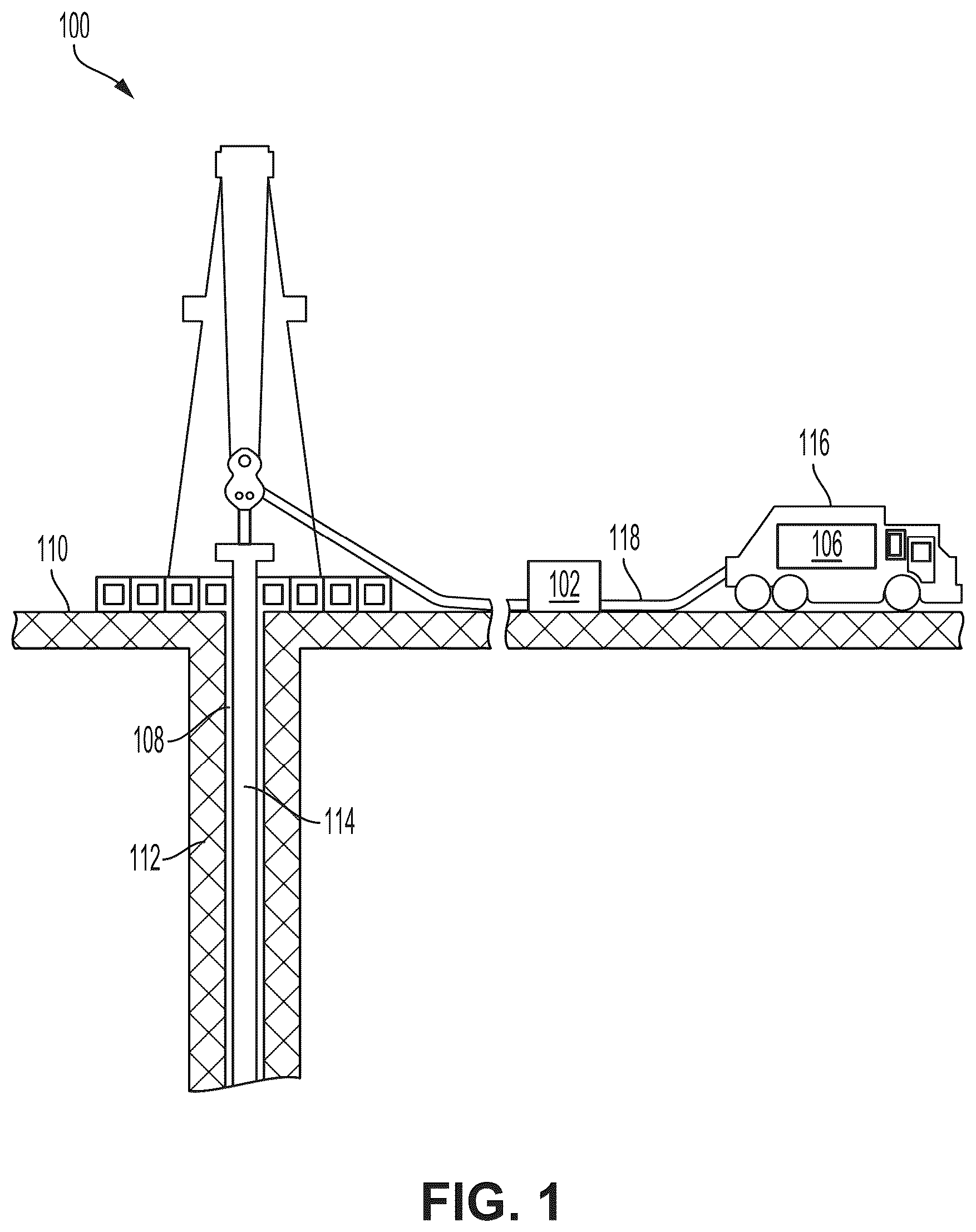 Patent US12134991 Figure 1 – Monitoring system for a gaseous fuel supply to an engine at a wellbore