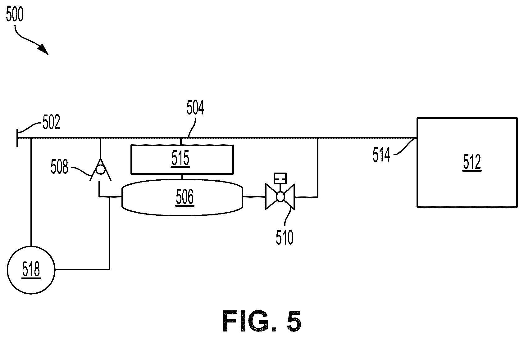 Patent US12134998 Figure 5 – Reserve fuel system for wellsite equipment