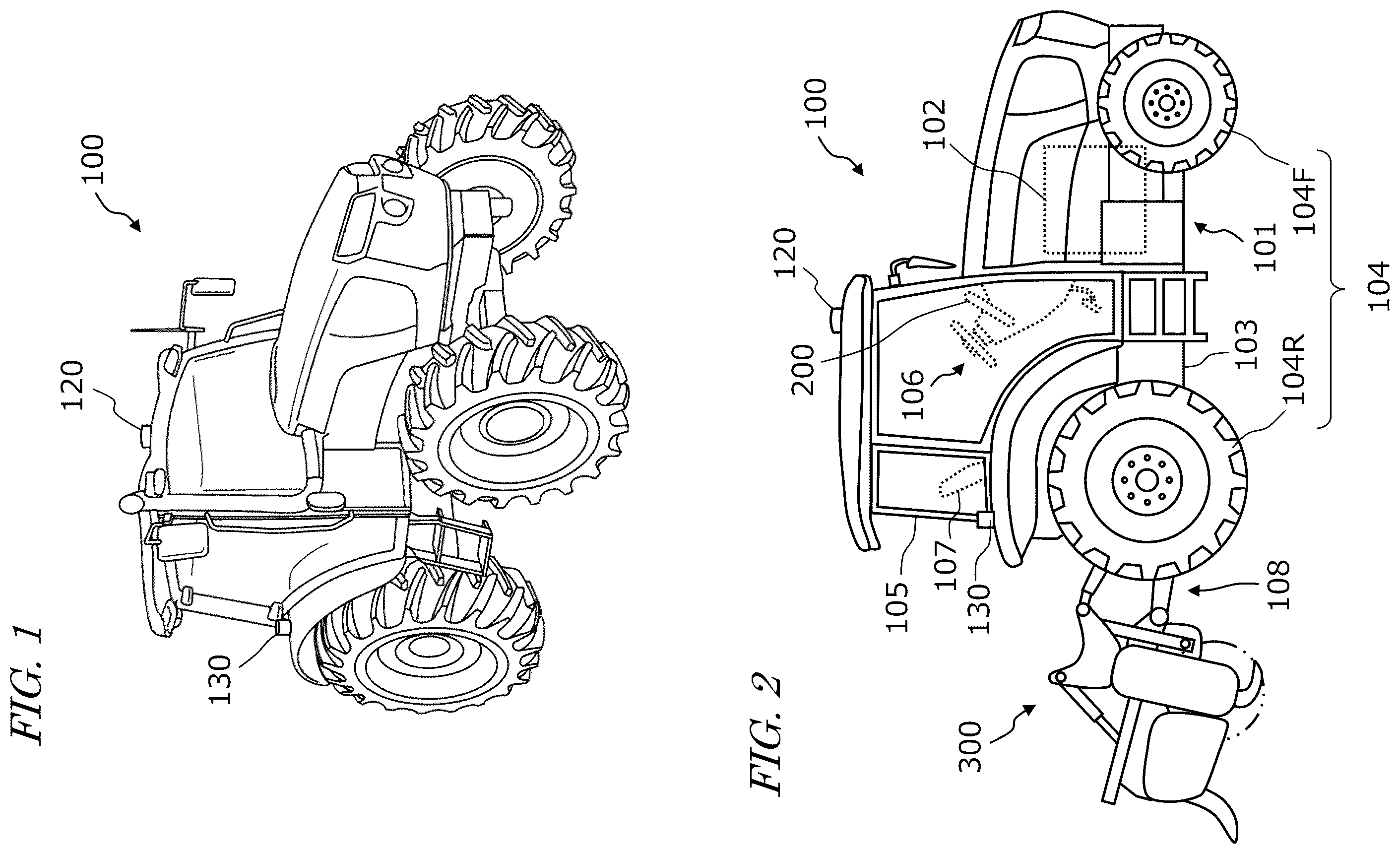 Patent US12137625 — Work vehicle and control system for work vehicle — Figure 1