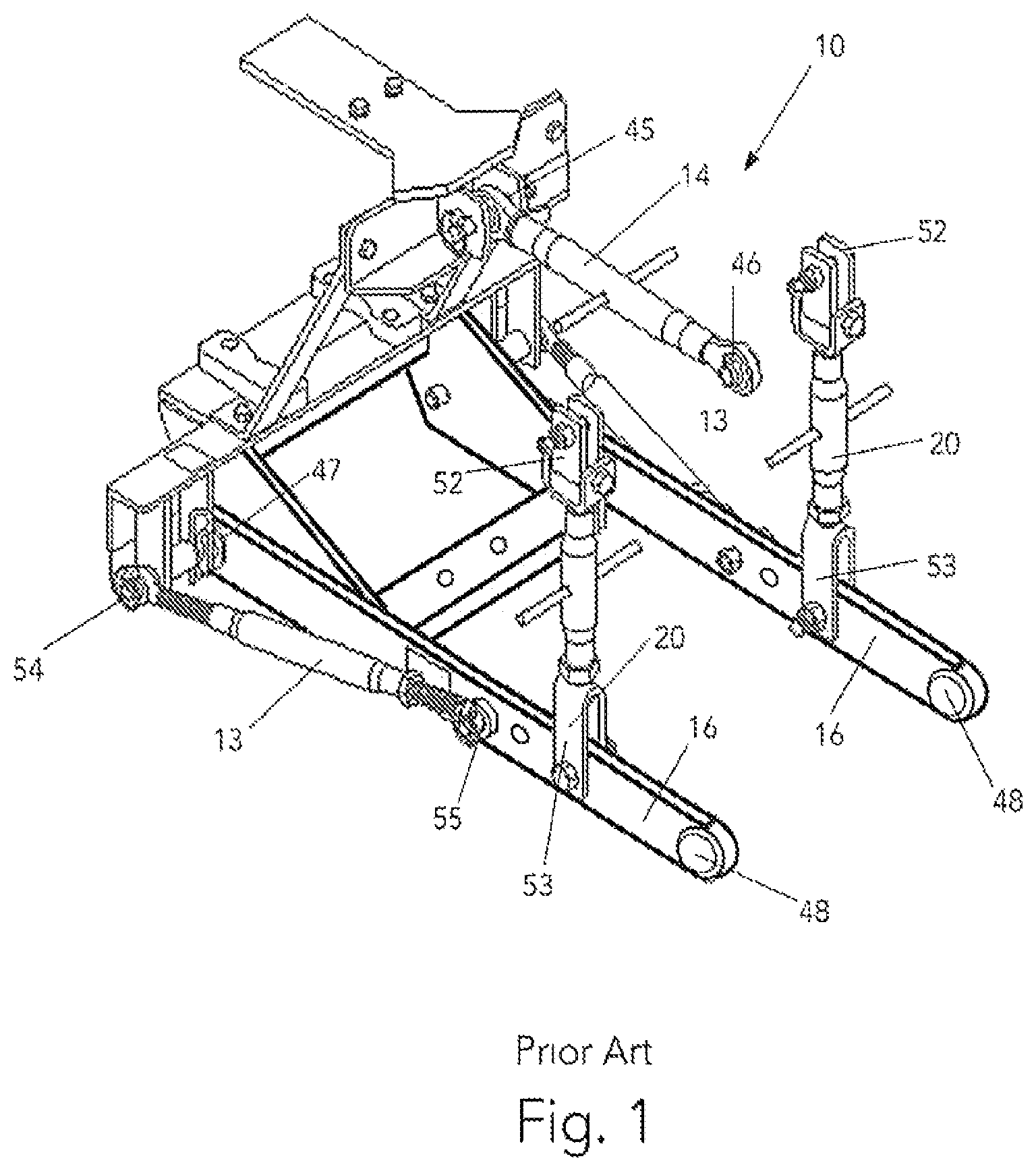 Patent US12137626 Figure 1 – Three-point hitch with attachable implement-actuators