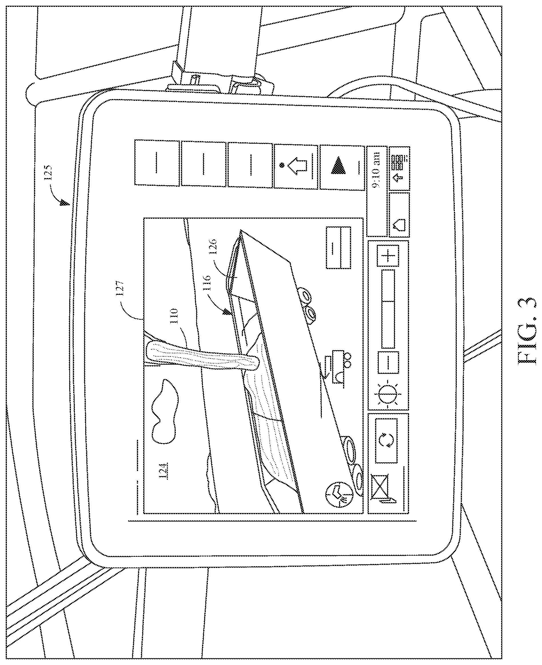Patent US12137629 Figure 3 – Automated camera system control for harvesting machine unloading