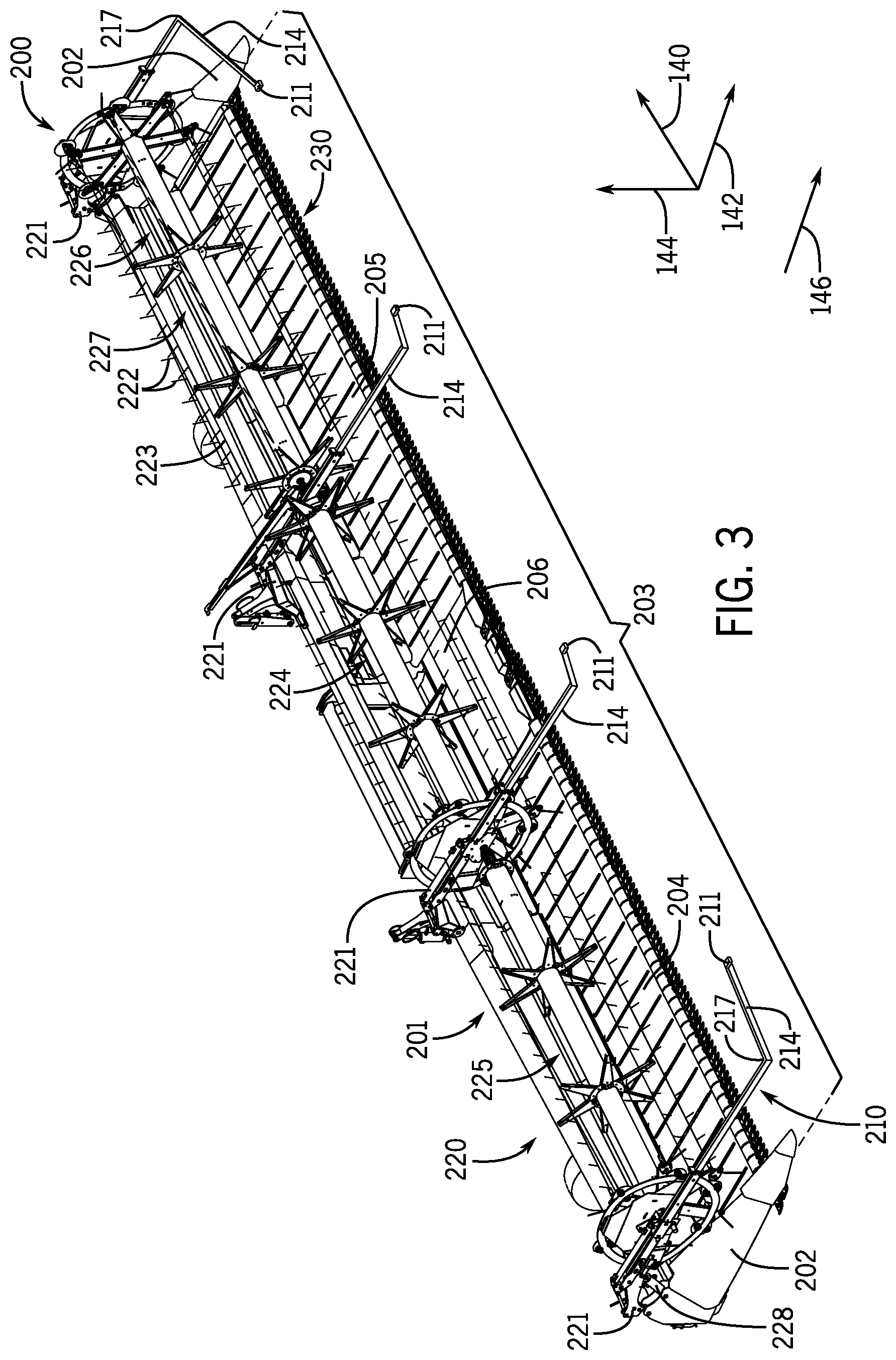 Patent US12137630 Figure 3 – Sensor assembly for an agricultural header