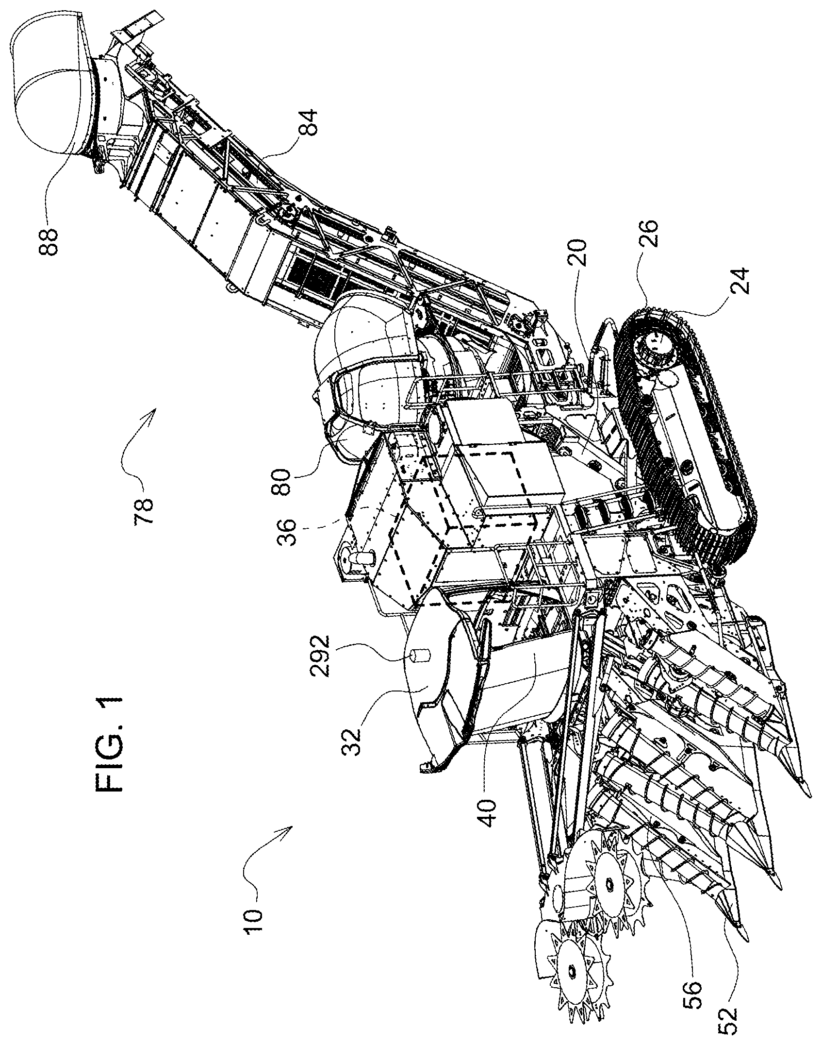 Patent US12137632 Figure 1 – Residue management control system for harvester