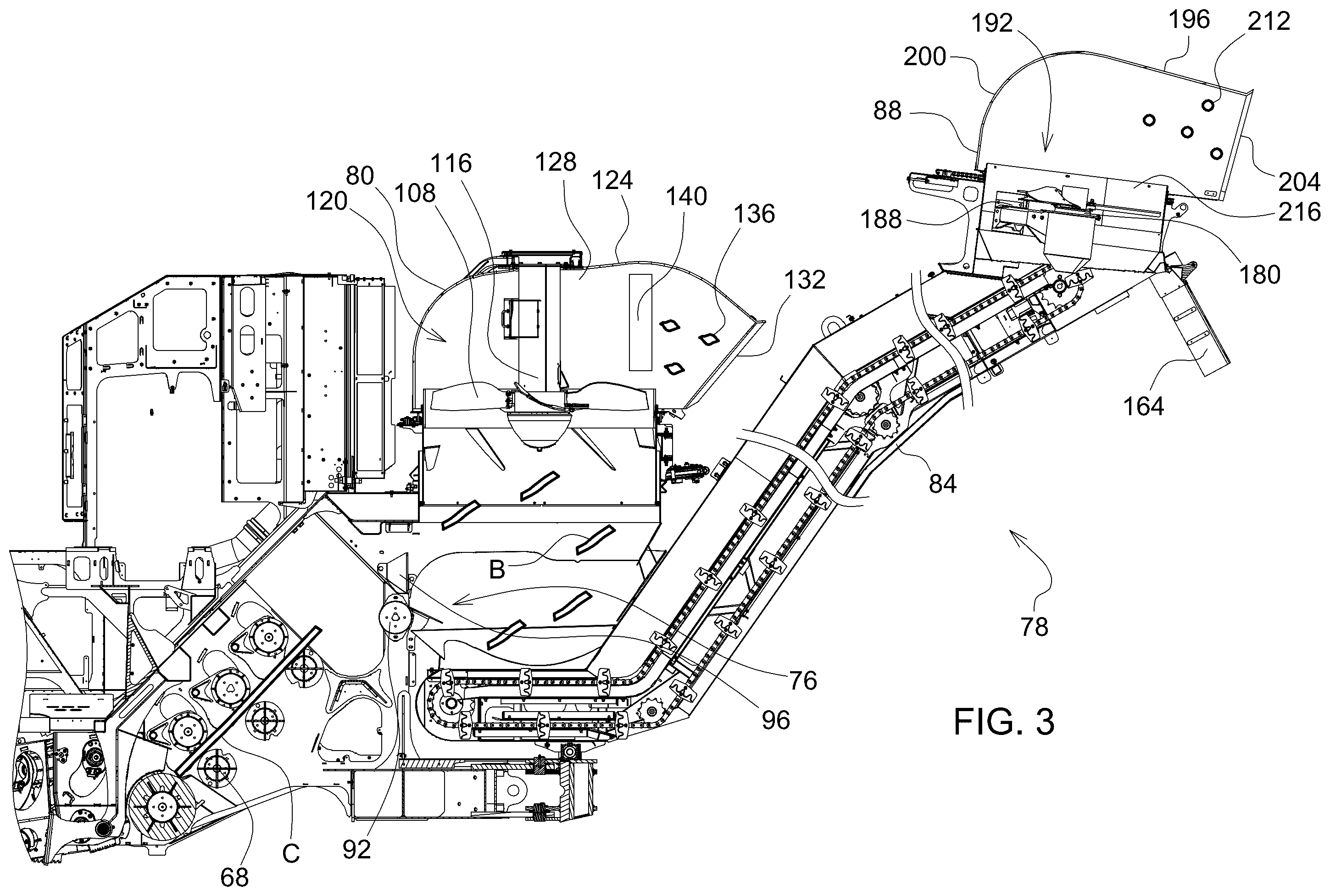 Patent US12137632 Figure 3 – Residue management control system for harvester
