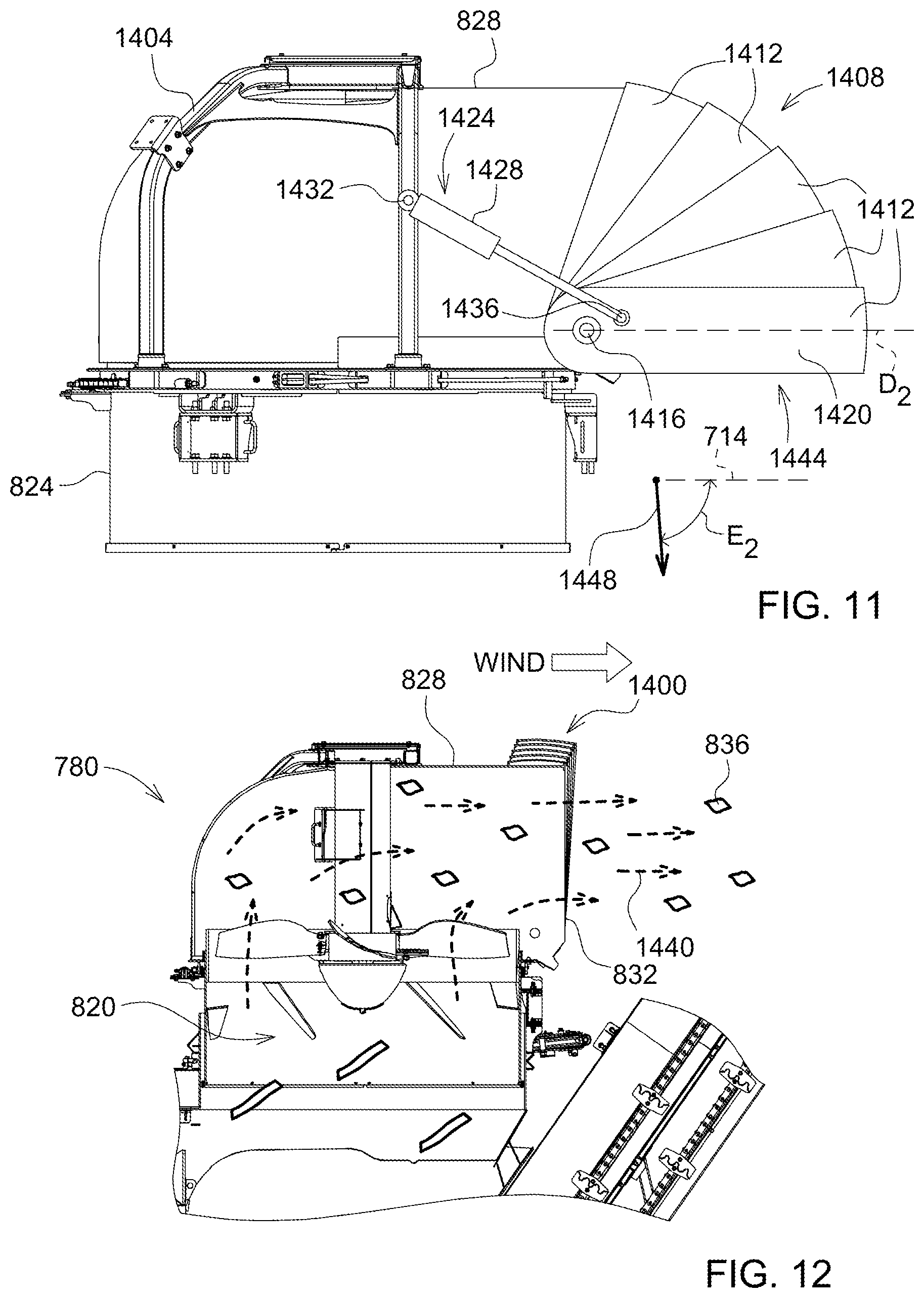 Patent US12137632 Figure 10 – Residue management control system for harvester