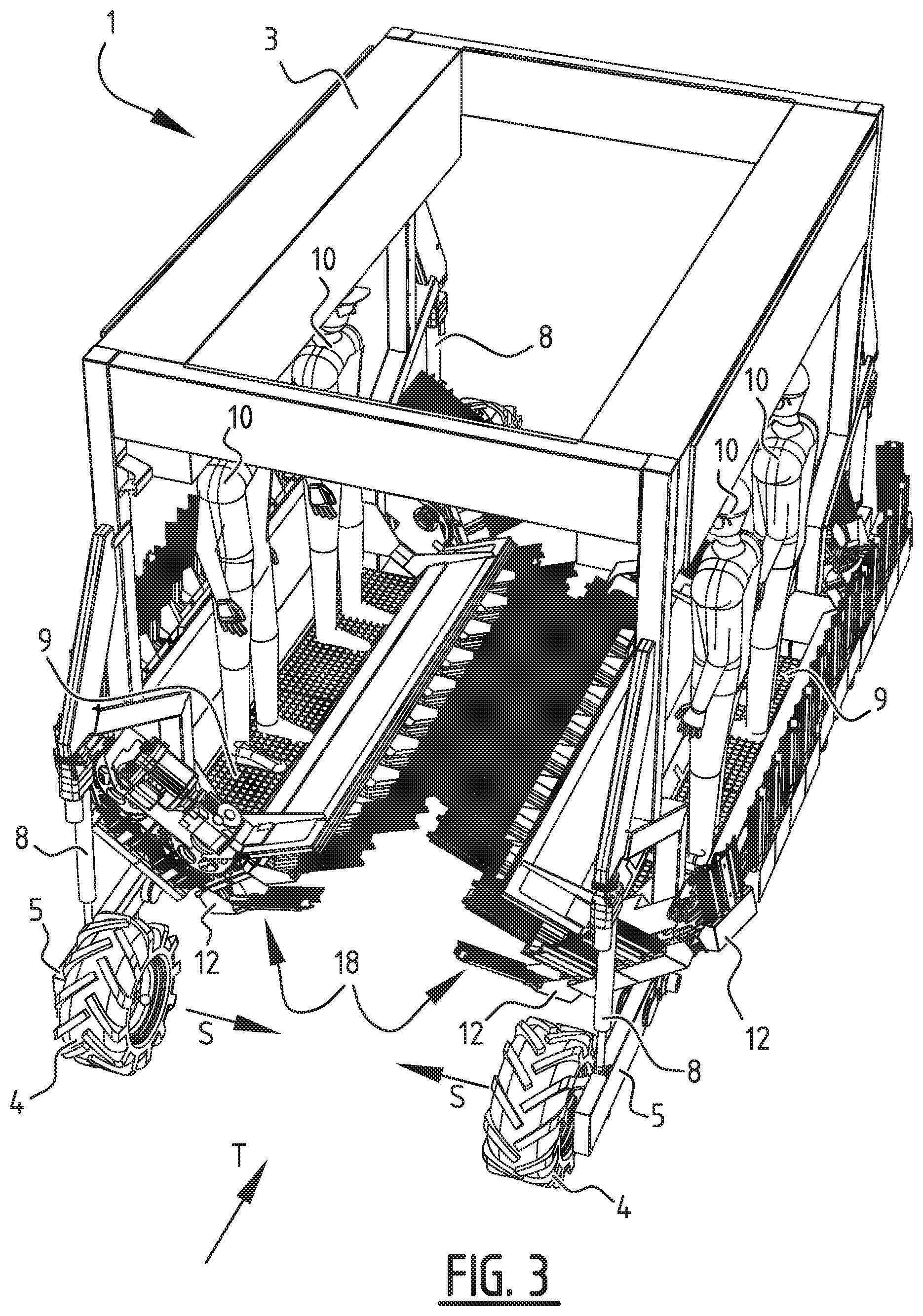 Patent US12137633 Figure 3 – Harvesting device and method for harvesting fruit hanging from a plant