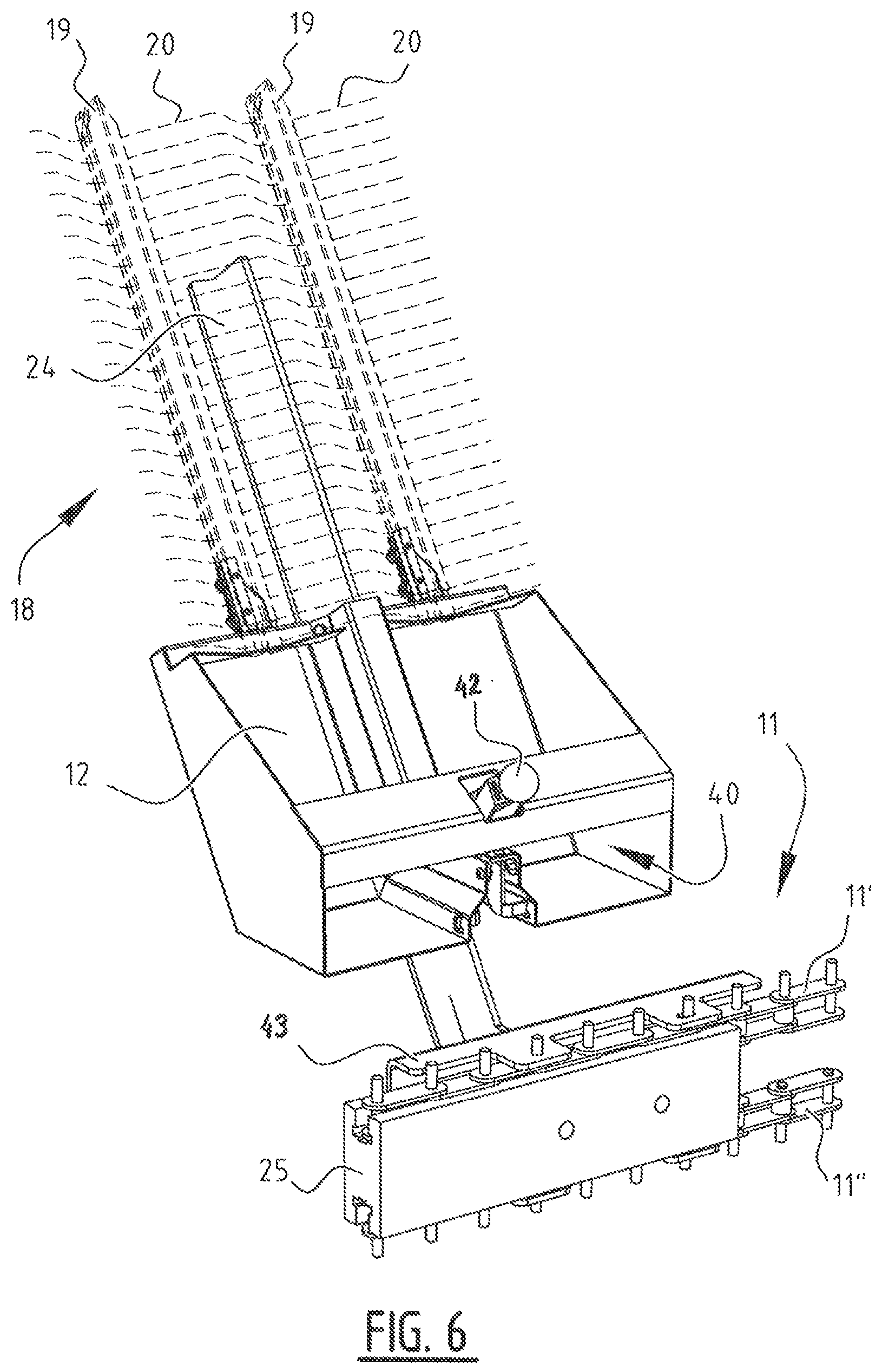 Patent US12137633 Figure 7 – Harvesting device and method for harvesting fruit hanging from a plant