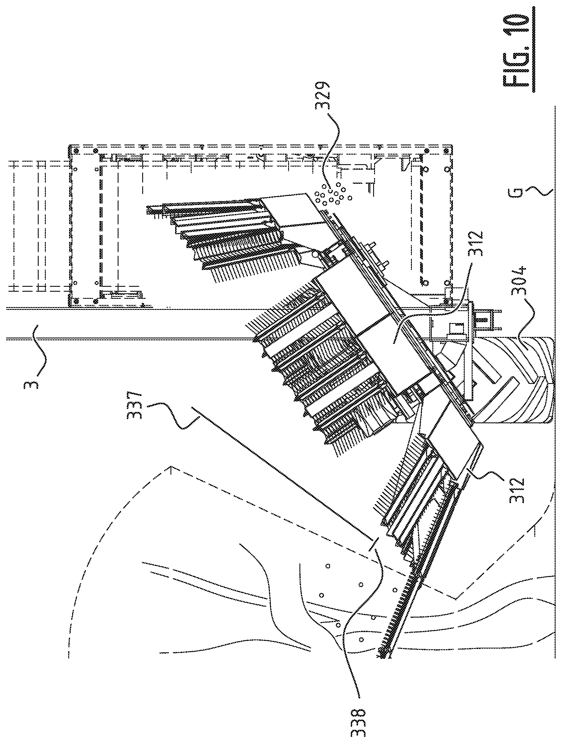 Patent US12137633 Figure 12 – Harvesting device and method for harvesting fruit hanging from a plant