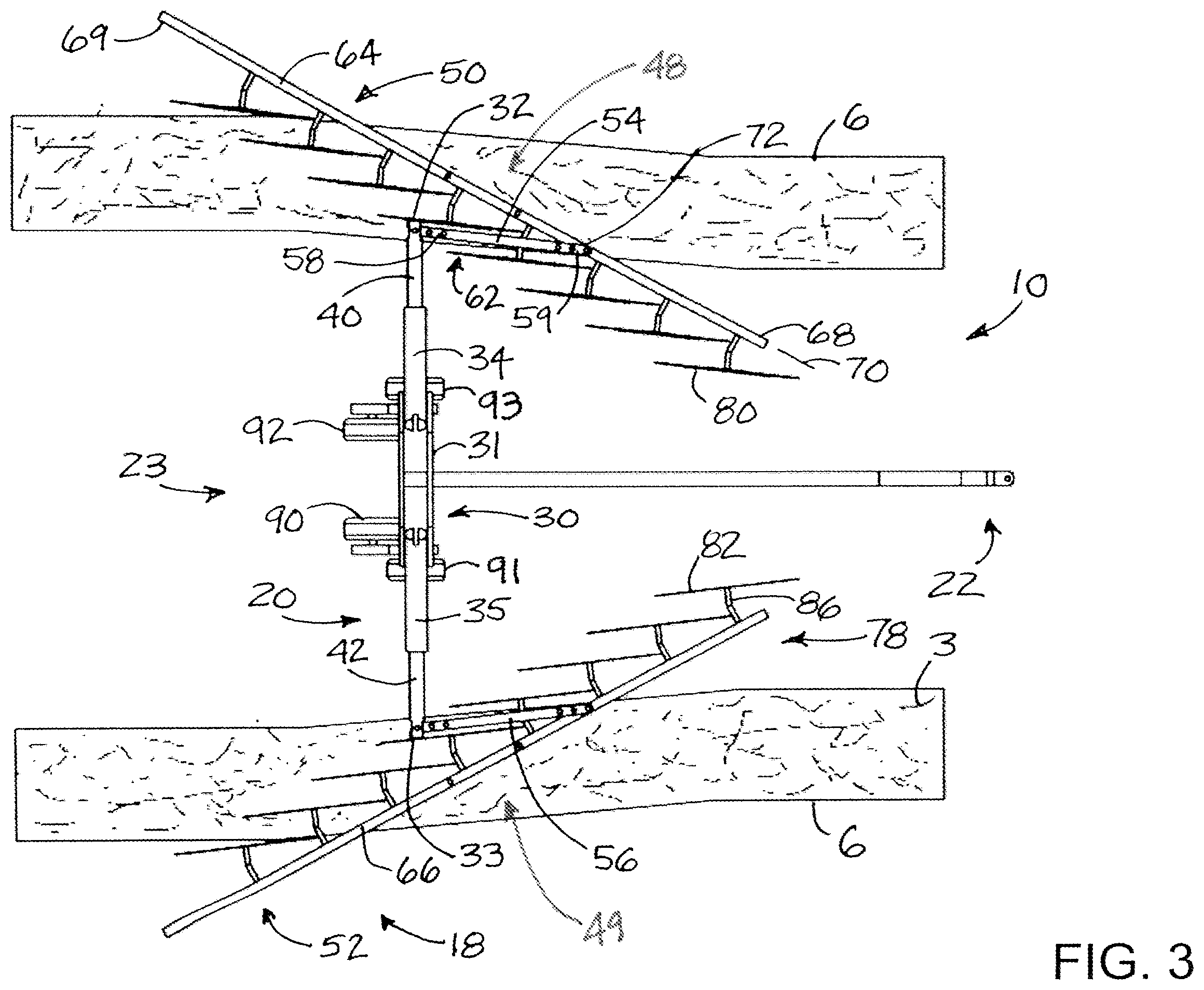 Patent US12137636 Figure 3 – Implement for moving plant material in a field
