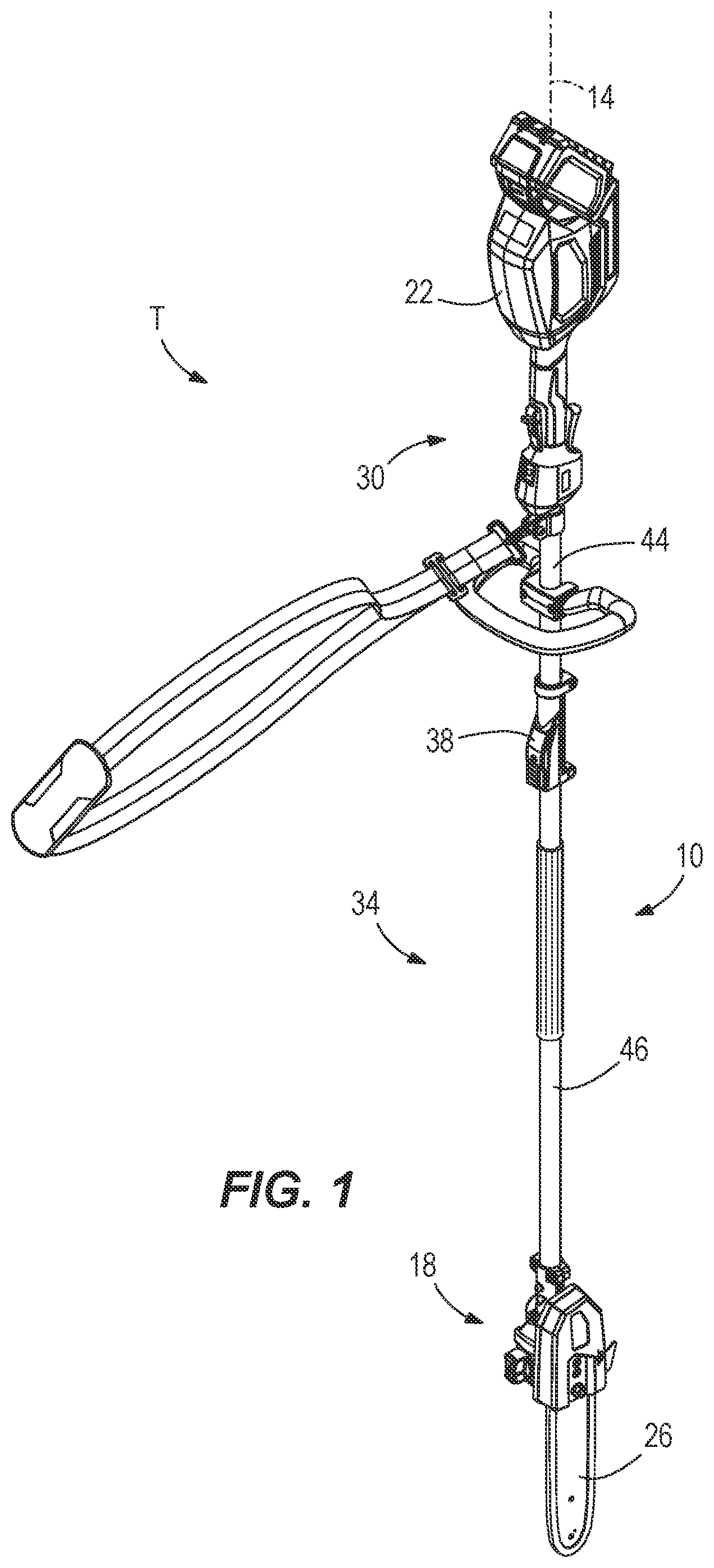 Patent US12137641 Figure 1 – Pole saw
