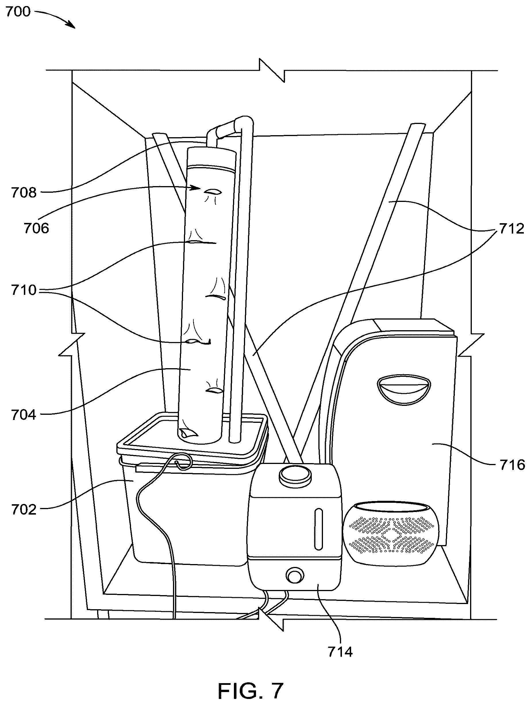 Patent US12137642 Figure 7 – High density plant growth apparatus
