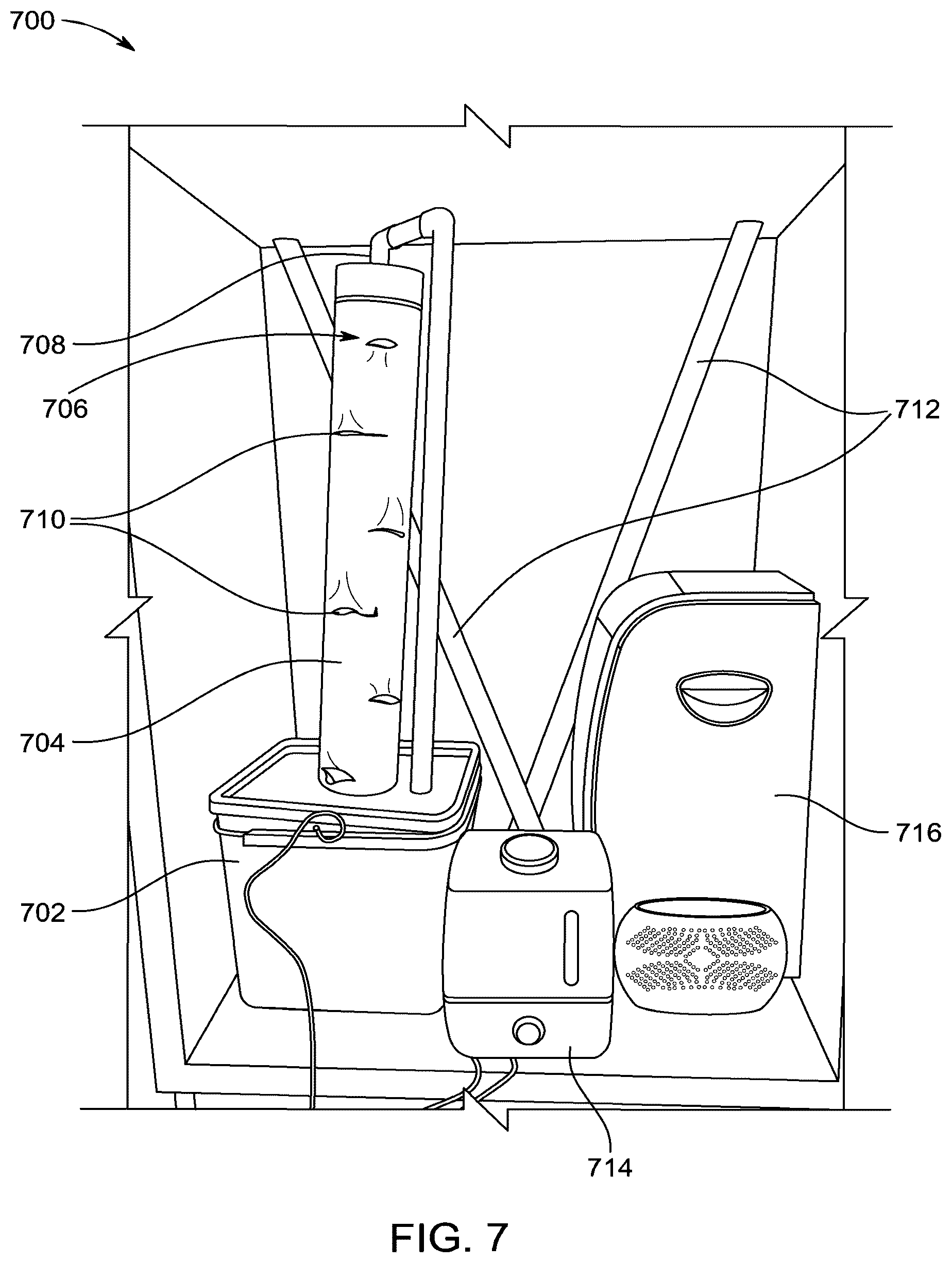 Patent US12137643 Figure 7 – Vertical farming apparatus