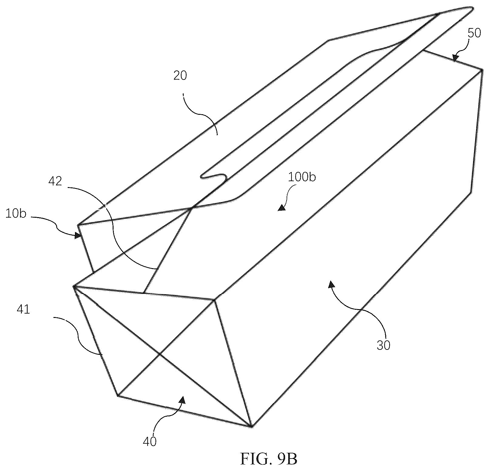 Patent US12137667 Figure 8 – Foldable litter box and litter box with variable volume