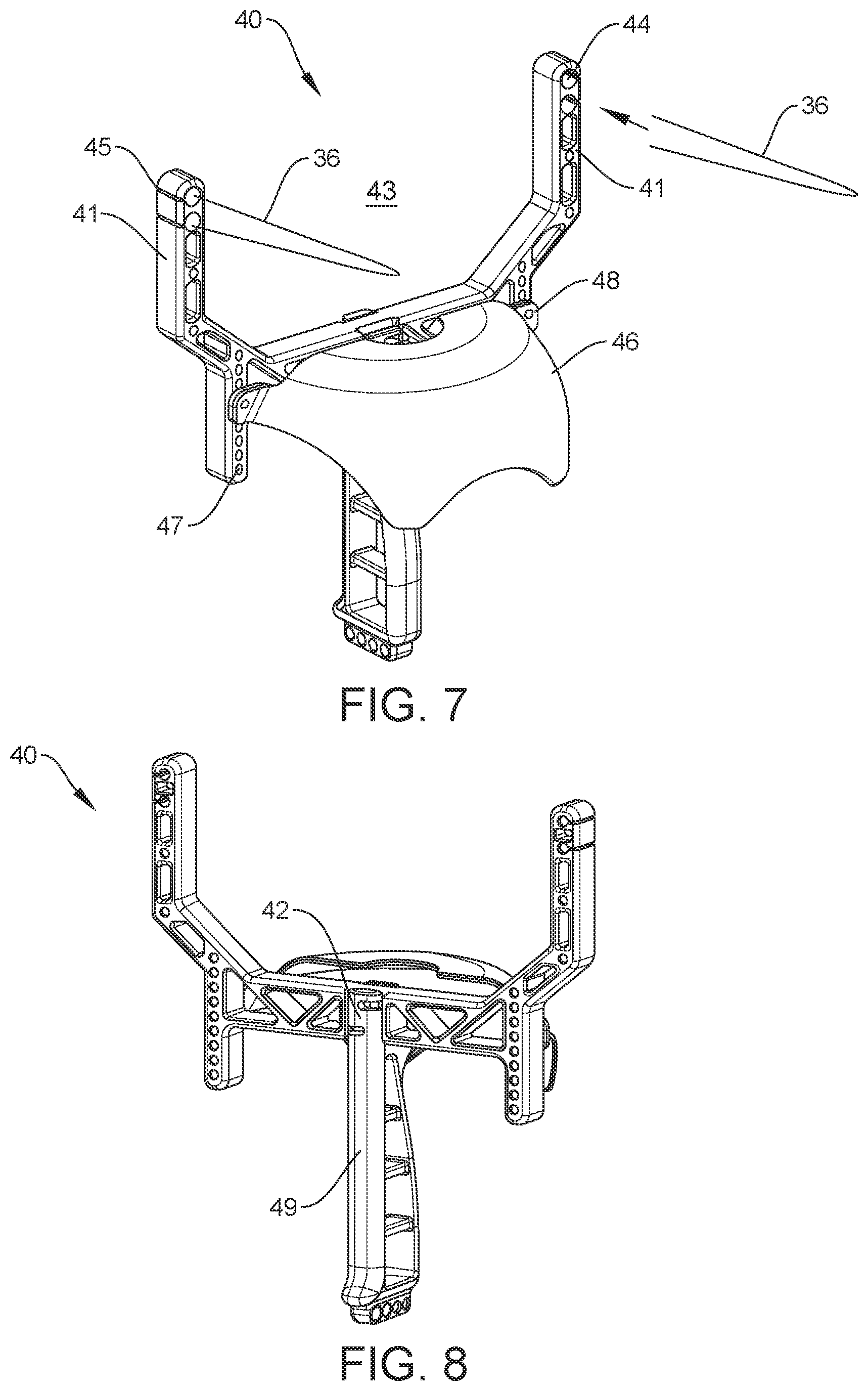 Patent US12137670 Figure 4 – Dog bone shaped projectile and slingshot