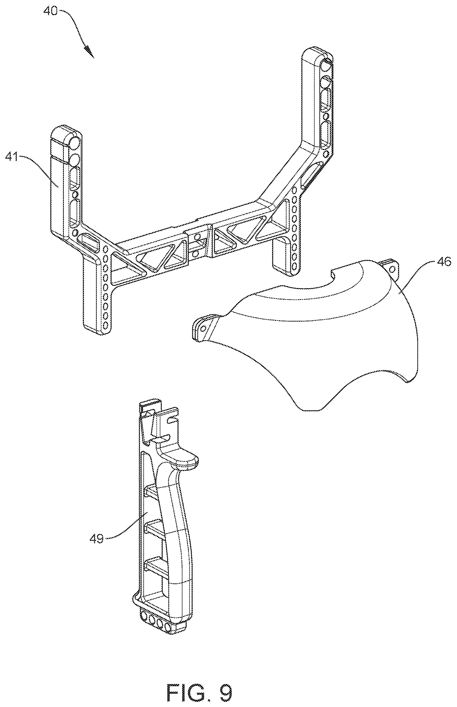 Patent US12137670 Figure 5 – Dog bone shaped projectile and slingshot