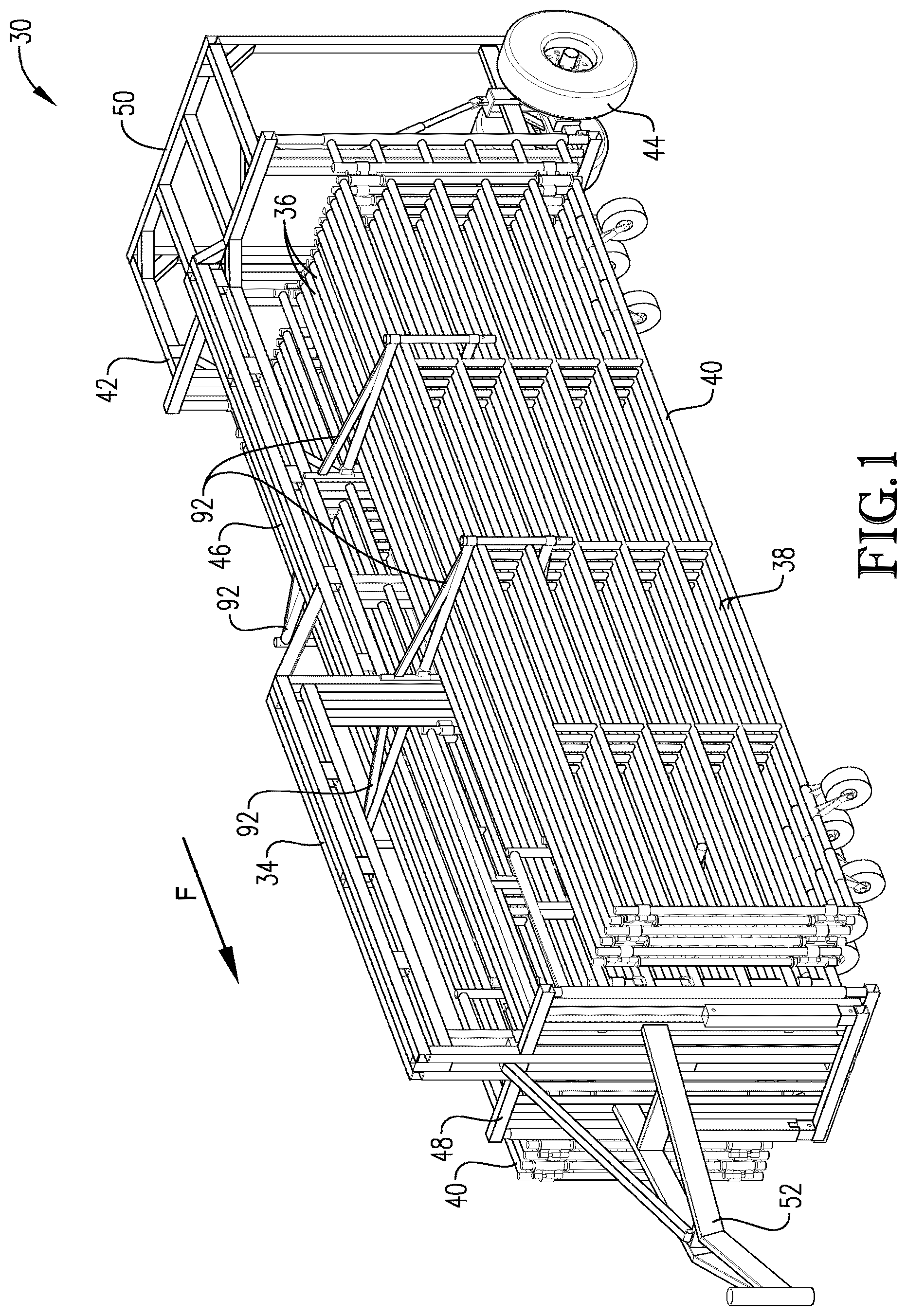 Patent US12137672 Figure 1 – Frame for portable panel assembly