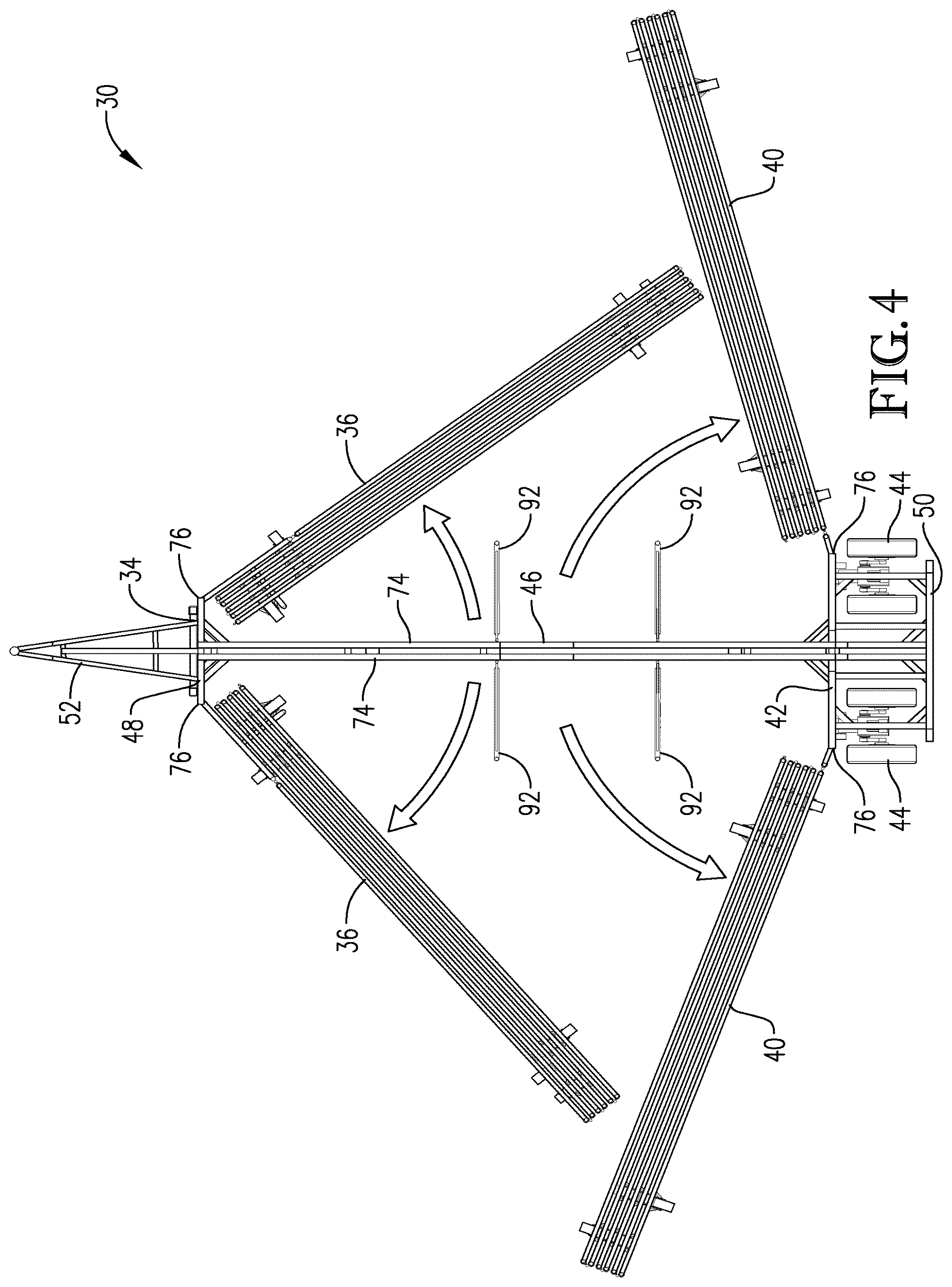 Patent US12137672 Figure 4 – Frame for portable panel assembly