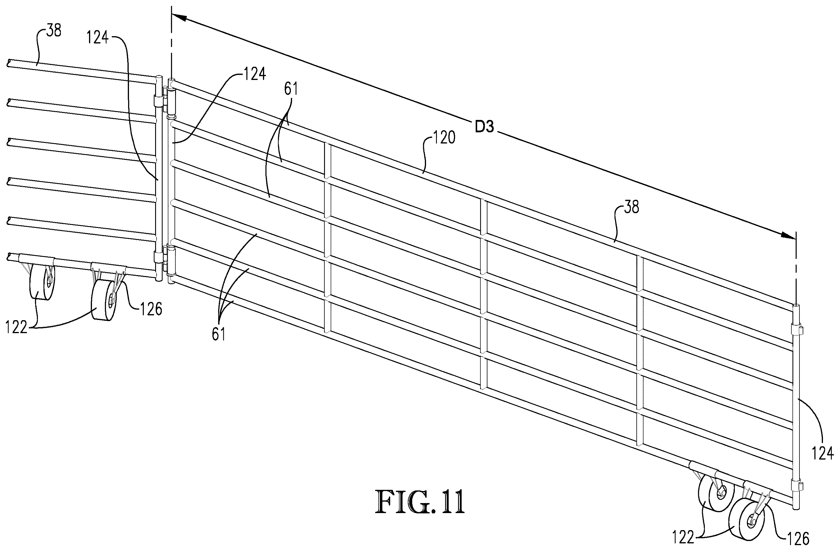 Patent US12137672 Figure 11 – Frame for portable panel assembly