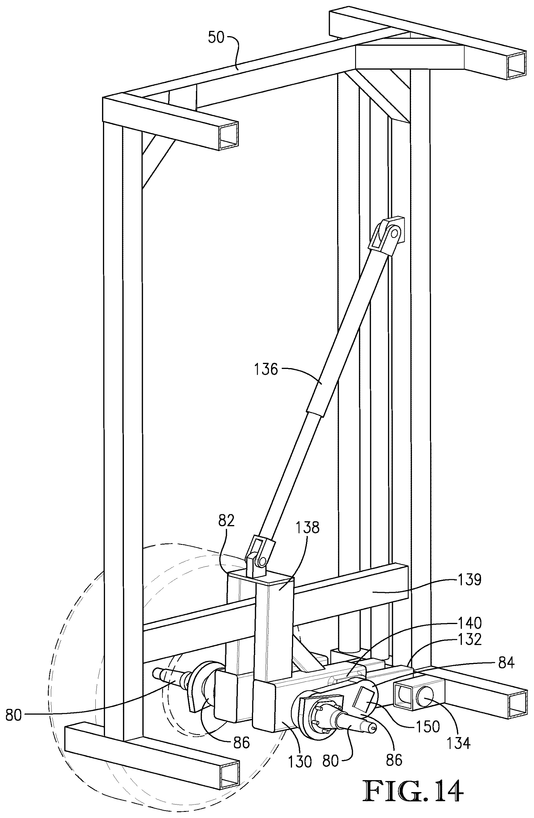 Patent US12137672 Figure 13 – Frame for portable panel assembly