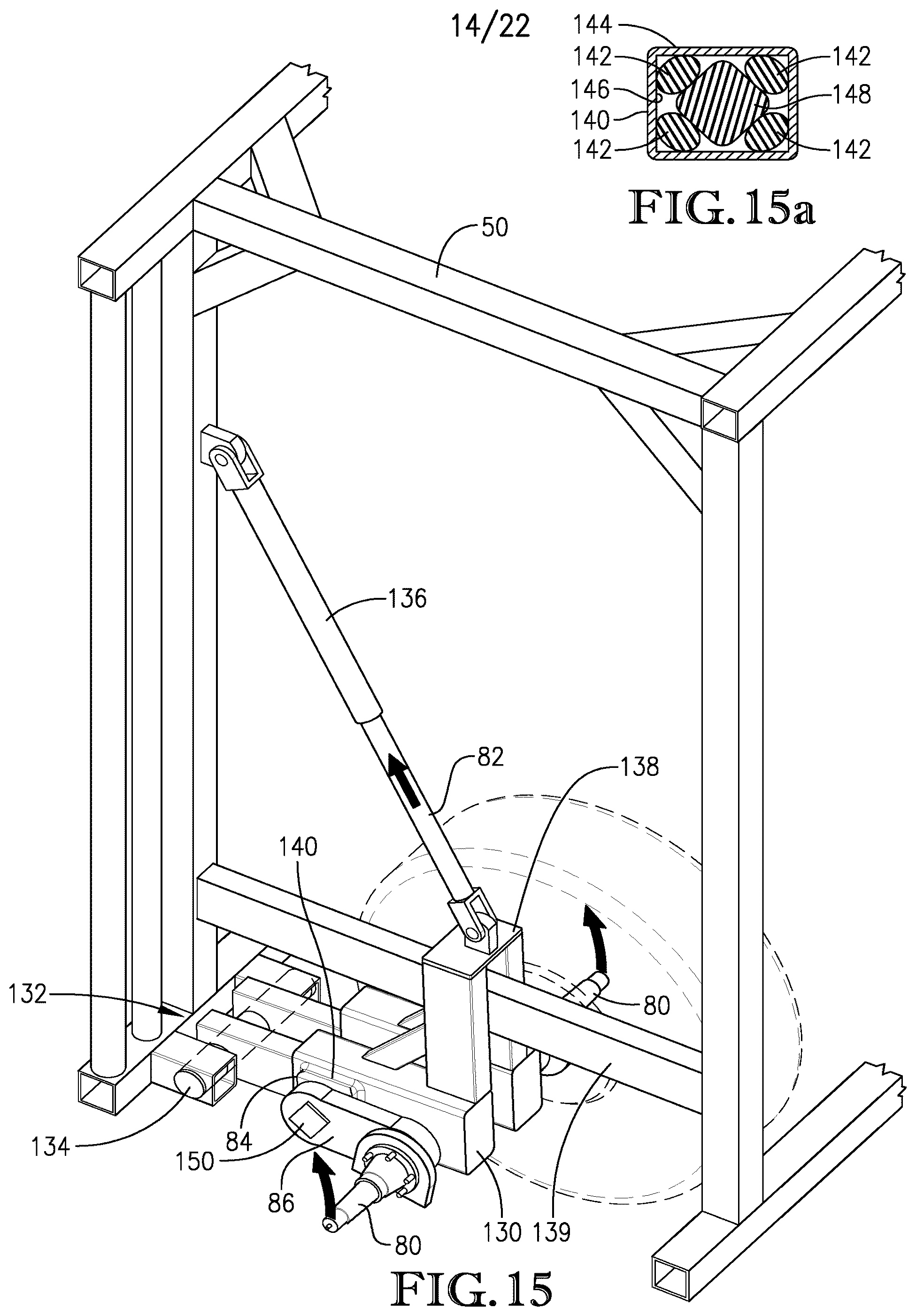 Patent US12137672 Figure 14 – Frame for portable panel assembly