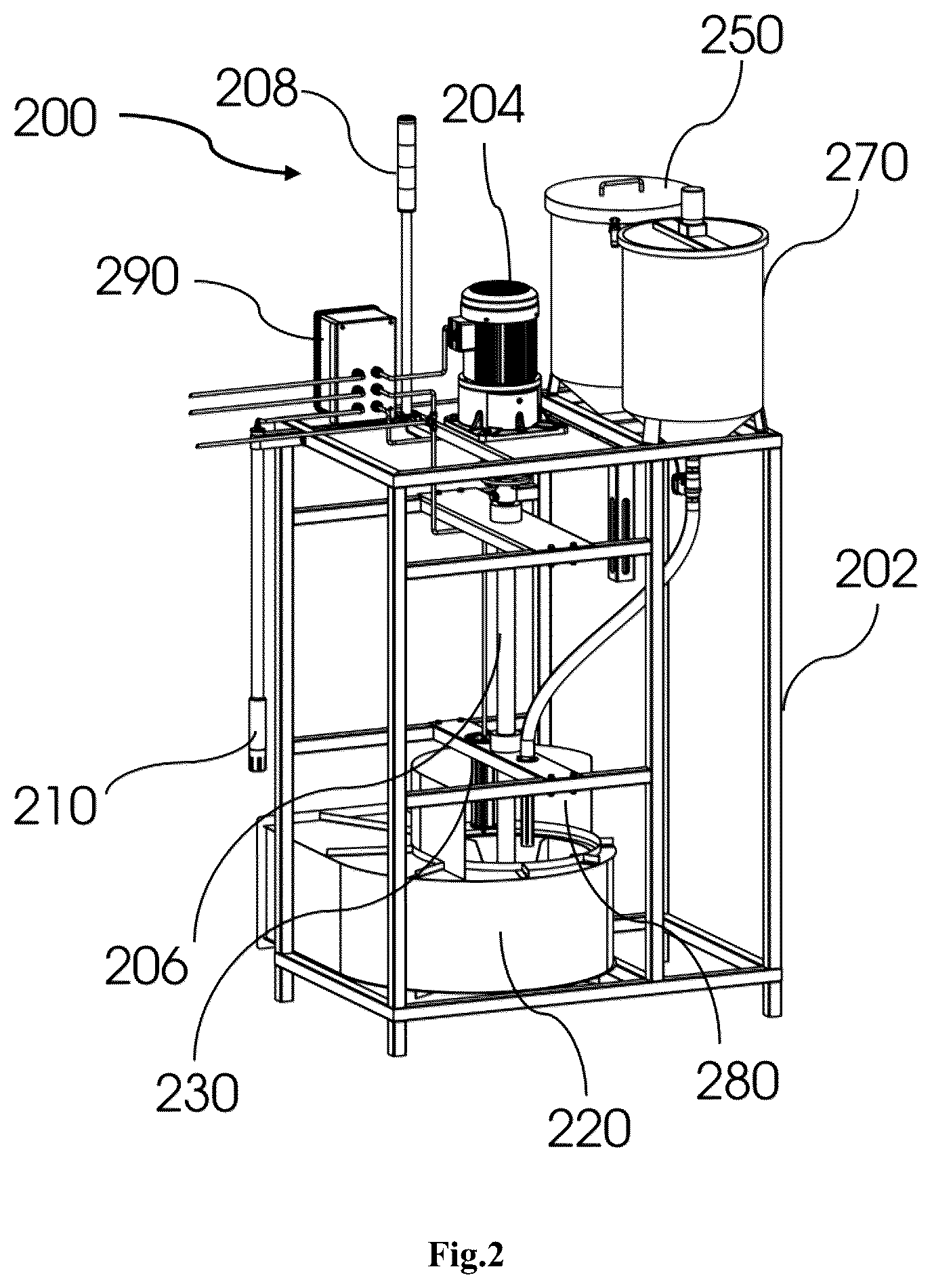 Patent US12137673 Figure 2 – Multi-function device used for intensive shrimp farming and intensive shrimp farming system using this device