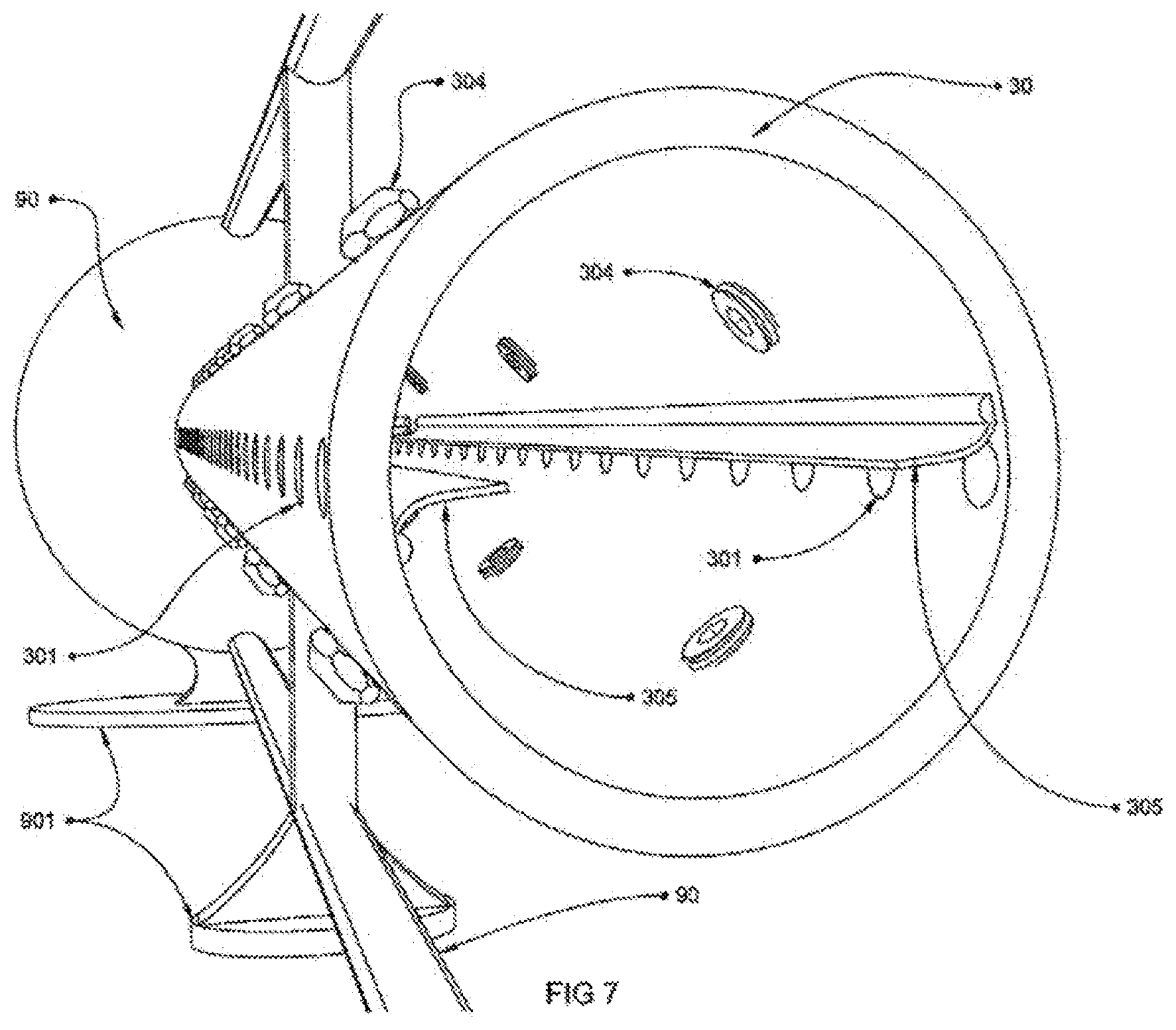 Patent US12137676 Figure 7 – Self-cleaning pre-filter for a water circulation pump